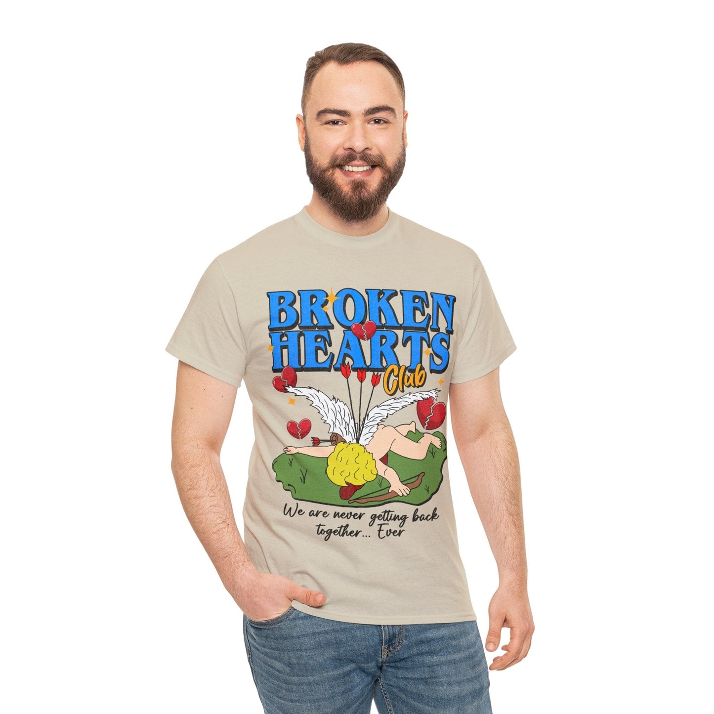 Broken Hearts Club Graphic Tee Graphic Tees Australia Graphic T-Shirt Australia -  Cool Graphic T-Shirts Online -  Broken Hearts Club T-Shirt | Funny Graphic T-Shirt Australia