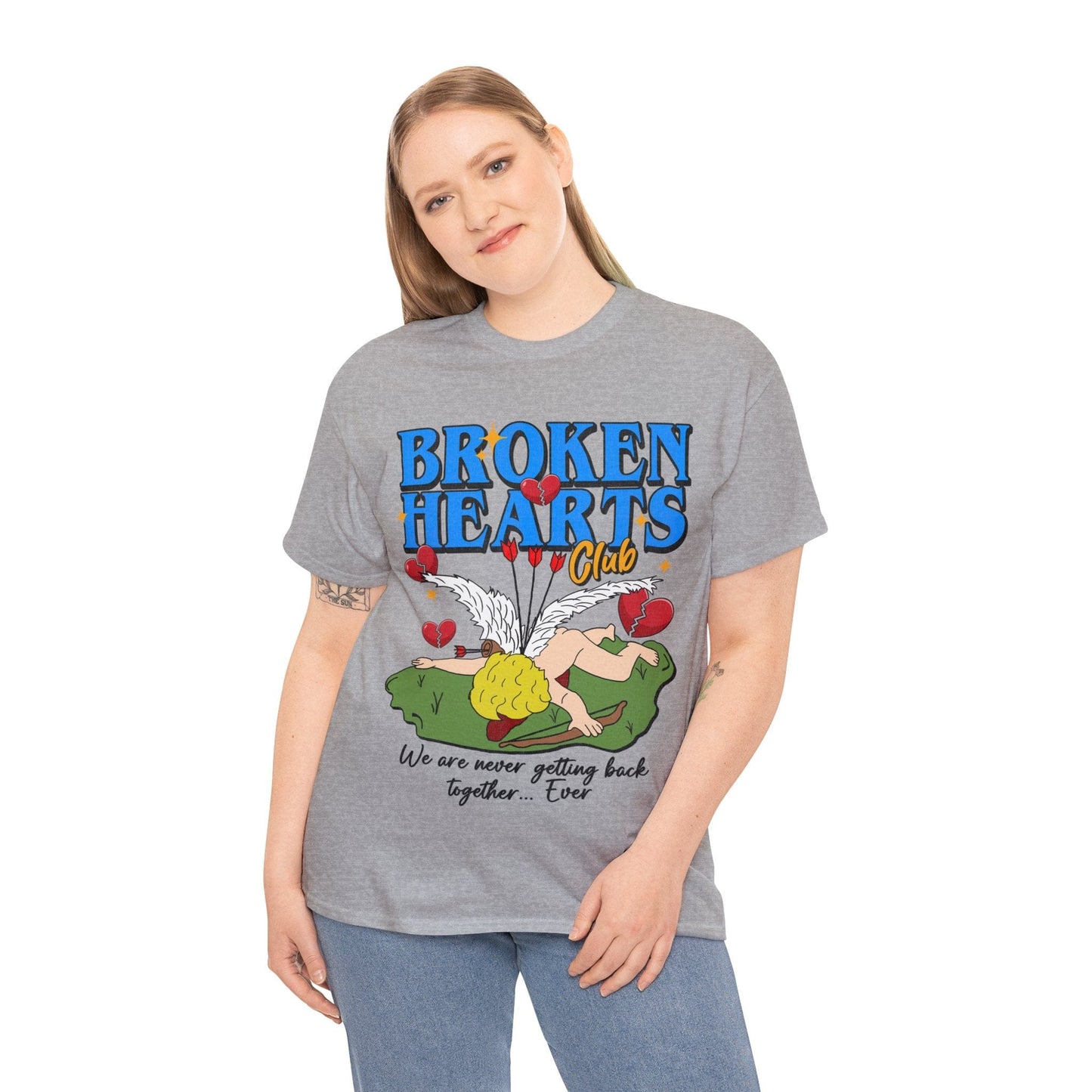 Broken Hearts Club Graphic Tee Graphic Tees Australia Graphic T-Shirt Australia -  Cool Graphic T-Shirts Online -  Broken Hearts Club T-Shirt | Funny Graphic T-Shirt Australia