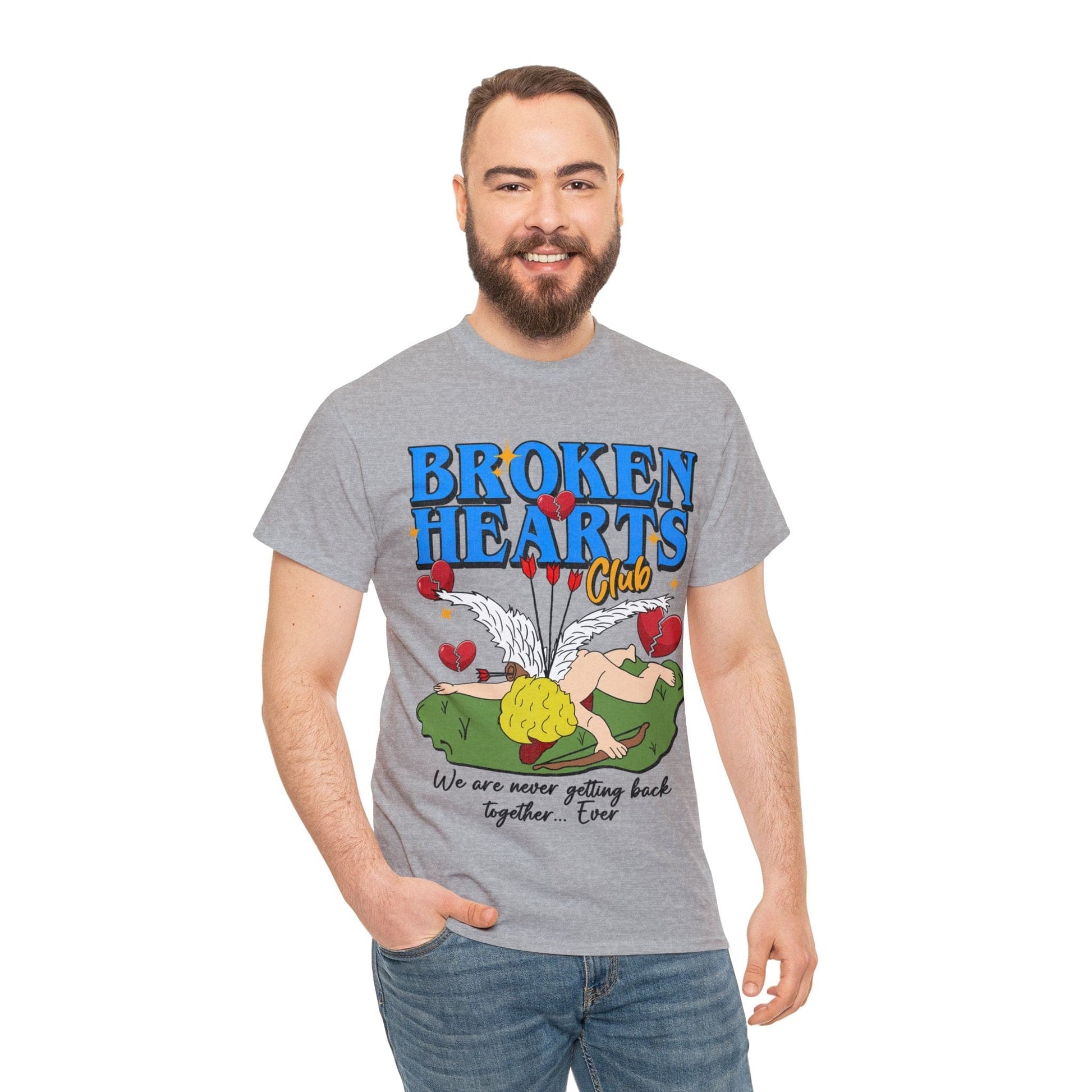 Broken Hearts Club Graphic Tee Graphic Tees Australia Graphic T-Shirt Australia -  Cool Graphic T-Shirts Online -  Broken Hearts Club T-Shirt | Funny Graphic T-Shirt Australia