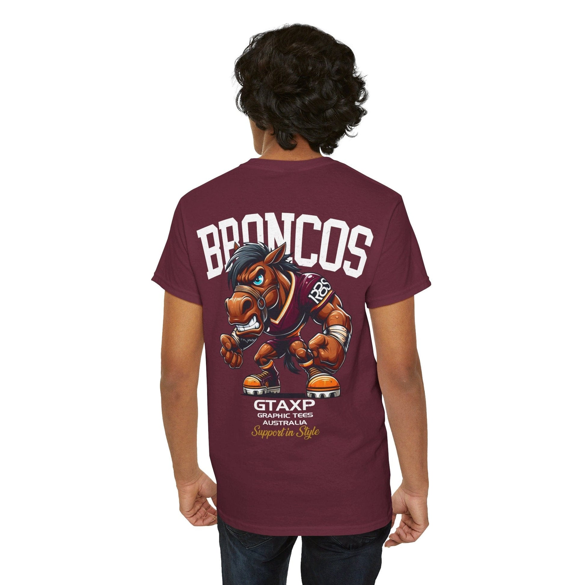 Broncos Rugby League Graphic Tee Graphic Tees Australia Graphic T-Shirt Australia -  Cool Graphic T-Shirts Online -  Broncos Rugby League T Shirt | Broncos Supporters Gear