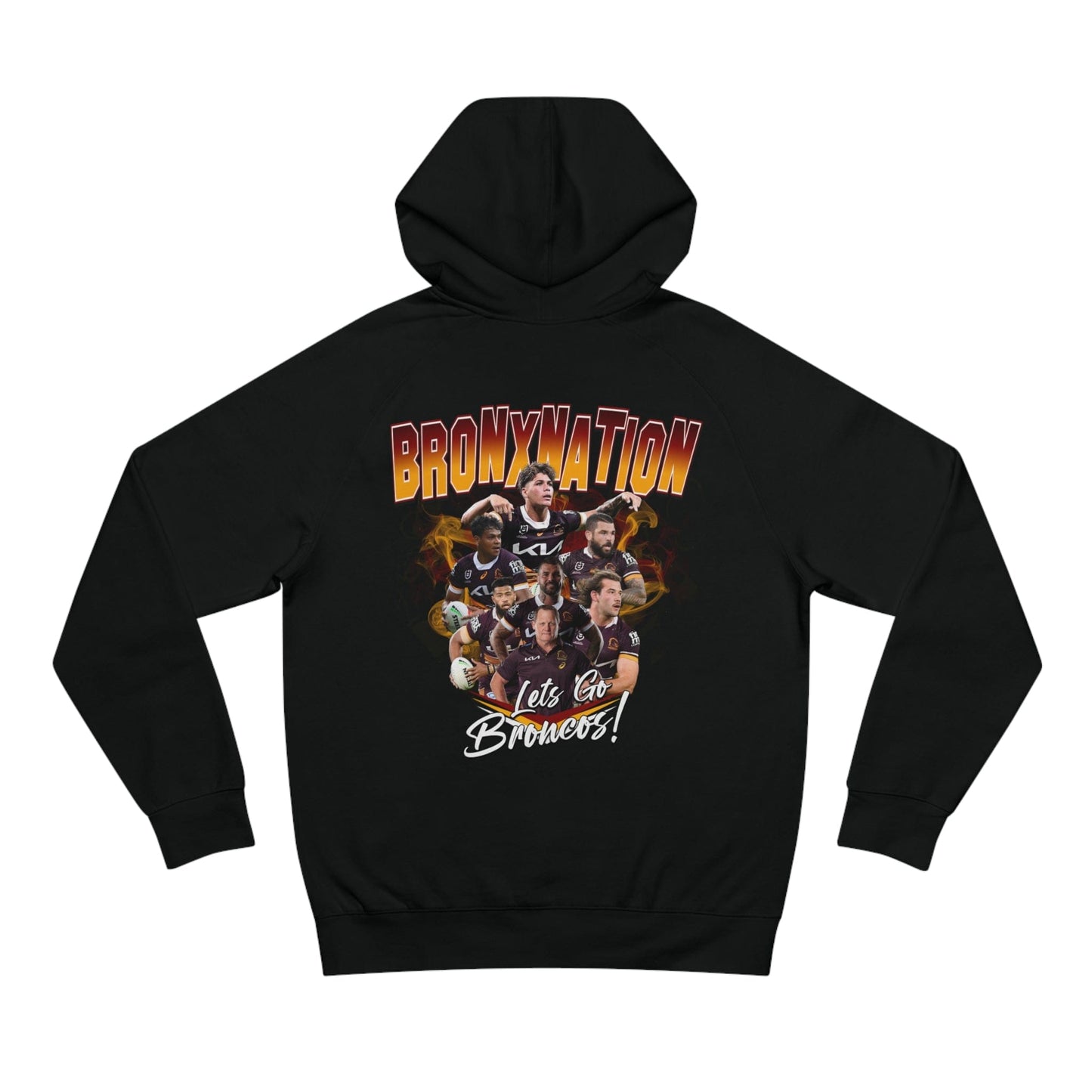 BronxNation Broncos Hoodie Graphic Tees Australia Black / XS Graphic T-Shirt Australia -  Cool Graphic T-Shirts Online -  BronxNation Broncos Hoodie | Brisbane Broncos Bronxnation Clothing