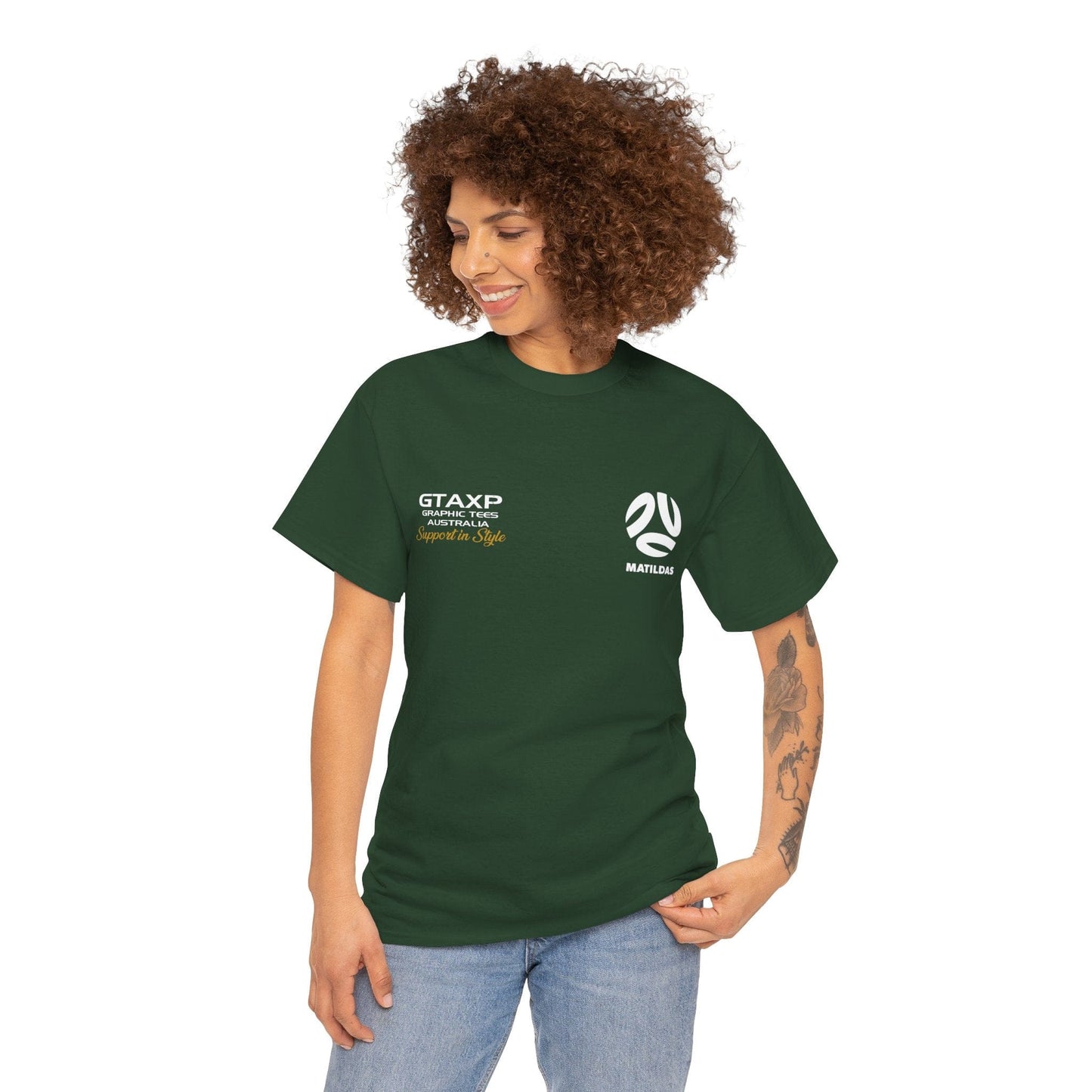 Caitlin Foord Matildas Duo Graphic Tee Graphic Tees Australia Graphic T-Shirt Australia -  Cool Graphic T-Shirts Online -  Caitlin Foord Matildas Duo T-Shirt | Matildas Merch