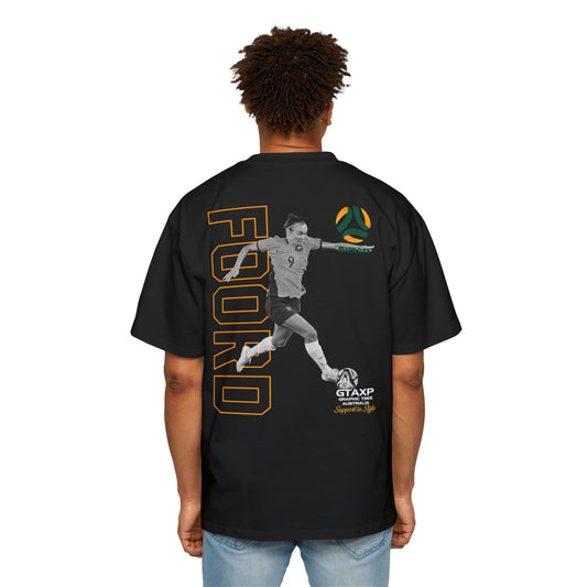 Caitlin Foord Matildas Duo Oversized Tee Graphic Tees Australia Black / S Graphic T-Shirt Australia -  Cool Graphic T-Shirts Online -  Caitlin Foord Matildas Duo Oversized Tee | Matildas T-Shirts Australia