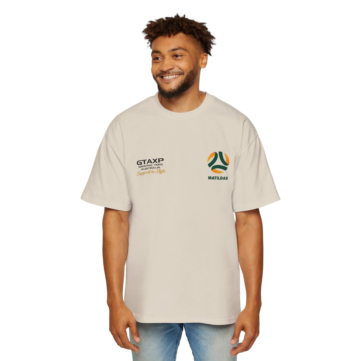 Caitlin Foord Matildas Duo Oversized Tee Graphic Tees Australia Graphic T-Shirt Australia -  Cool Graphic T-Shirts Online -  Caitlin Foord Matildas Duo Oversized Tee | Matildas T-Shirts Australia