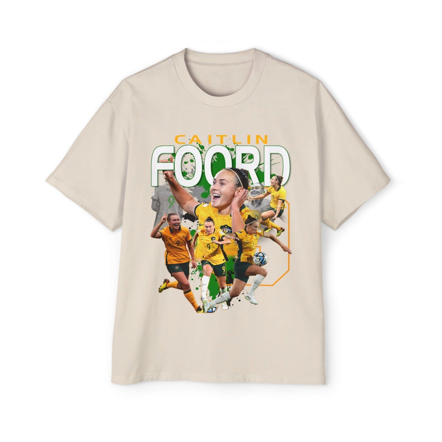 Caitlyn Foord Matildas Oversized Tee Printify Graphic T-Shirt Australia -  Cool Graphic T-Shirts Online - 