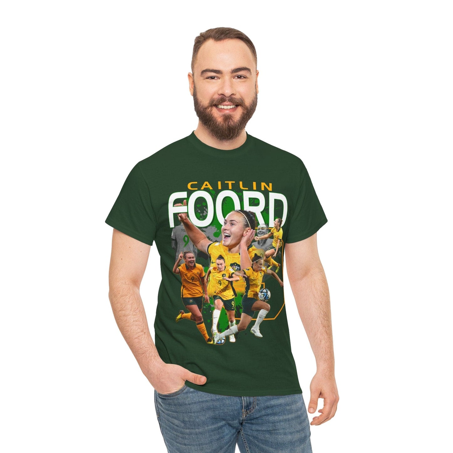 Caitlyn Foord Matildas TShirt Printify Graphic T-Shirt Australia -  Cool Graphic T-Shirts Online - 