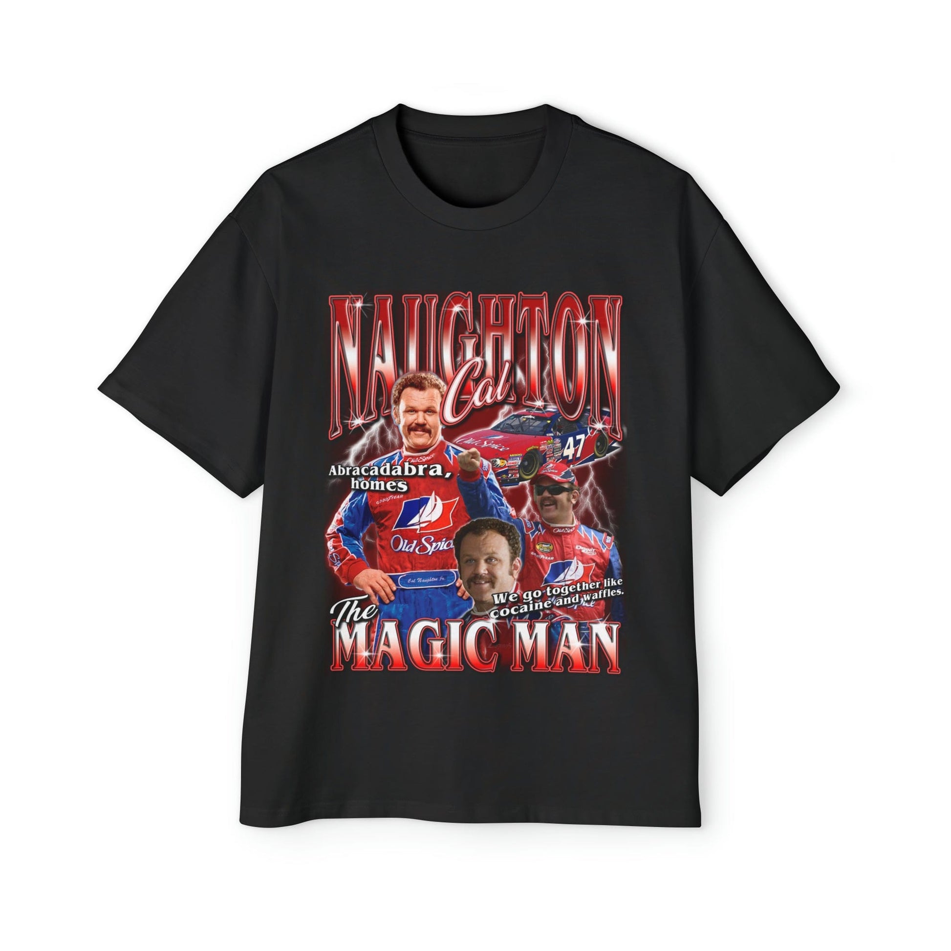 Cal Naughton Jr Oversized Tee Graphic Tees Australia Black / S Graphic T-Shirt Australia -  Cool Graphic T-Shirts Online - 