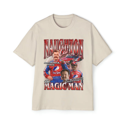 Cal Naughton Jr Oversized Tee Graphic Tees Australia Ecru / S Graphic T-Shirt Australia -  Cool Graphic T-Shirts Online - 