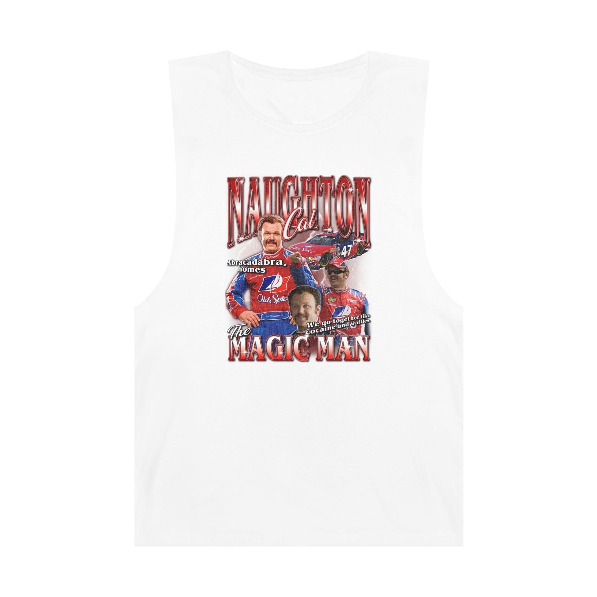 Cal Naughton Jr Tank Top Graphic Tees Australia White / XS Graphic T-Shirt Australia -  Cool Graphic T-Shirts Online - 