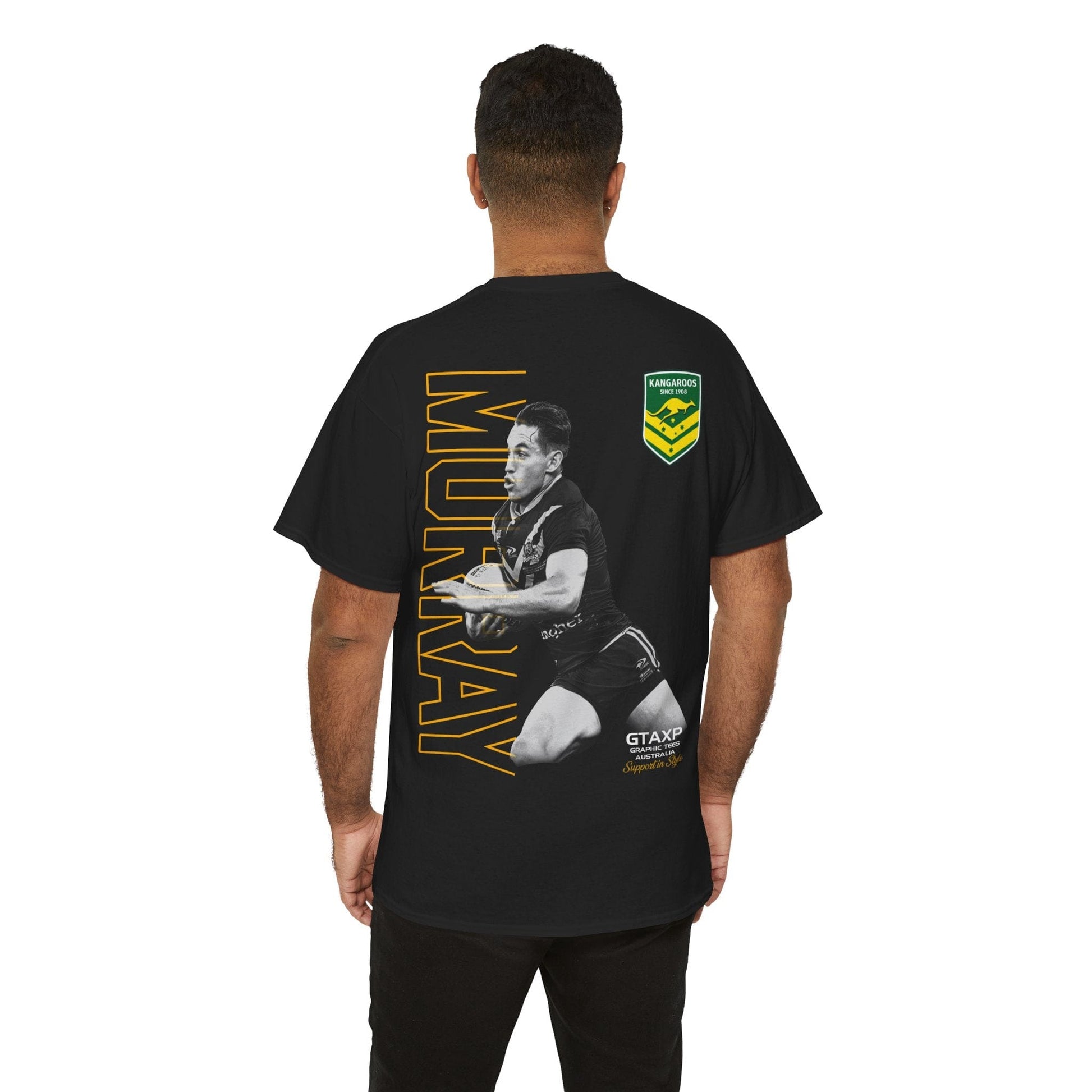 Cameron Murray Kangaroos TShirt Printify Black / S Graphic T-Shirt Australia -  Cool Graphic T-Shirts Online - 