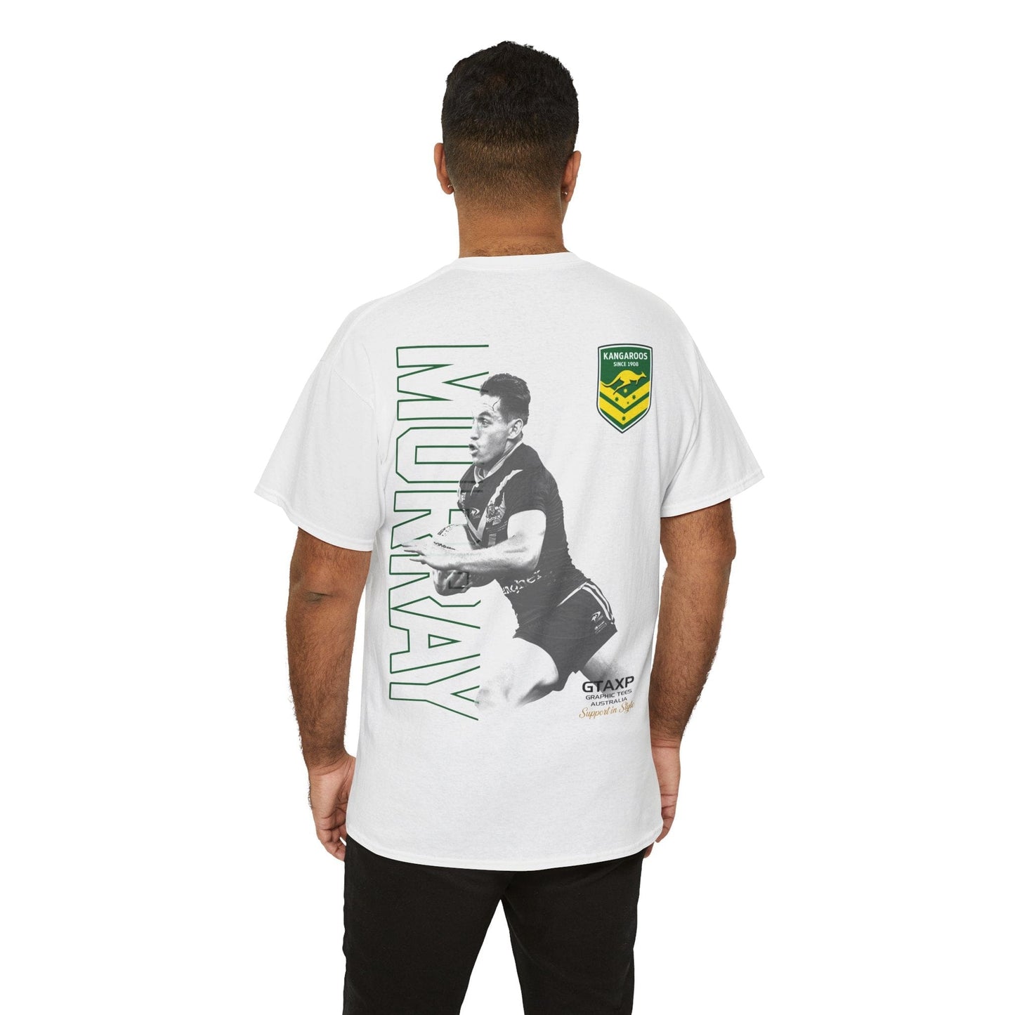 Cameron Murray Kangaroos TShirt Printify White / S Graphic T-Shirt Australia -  Cool Graphic T-Shirts Online - 