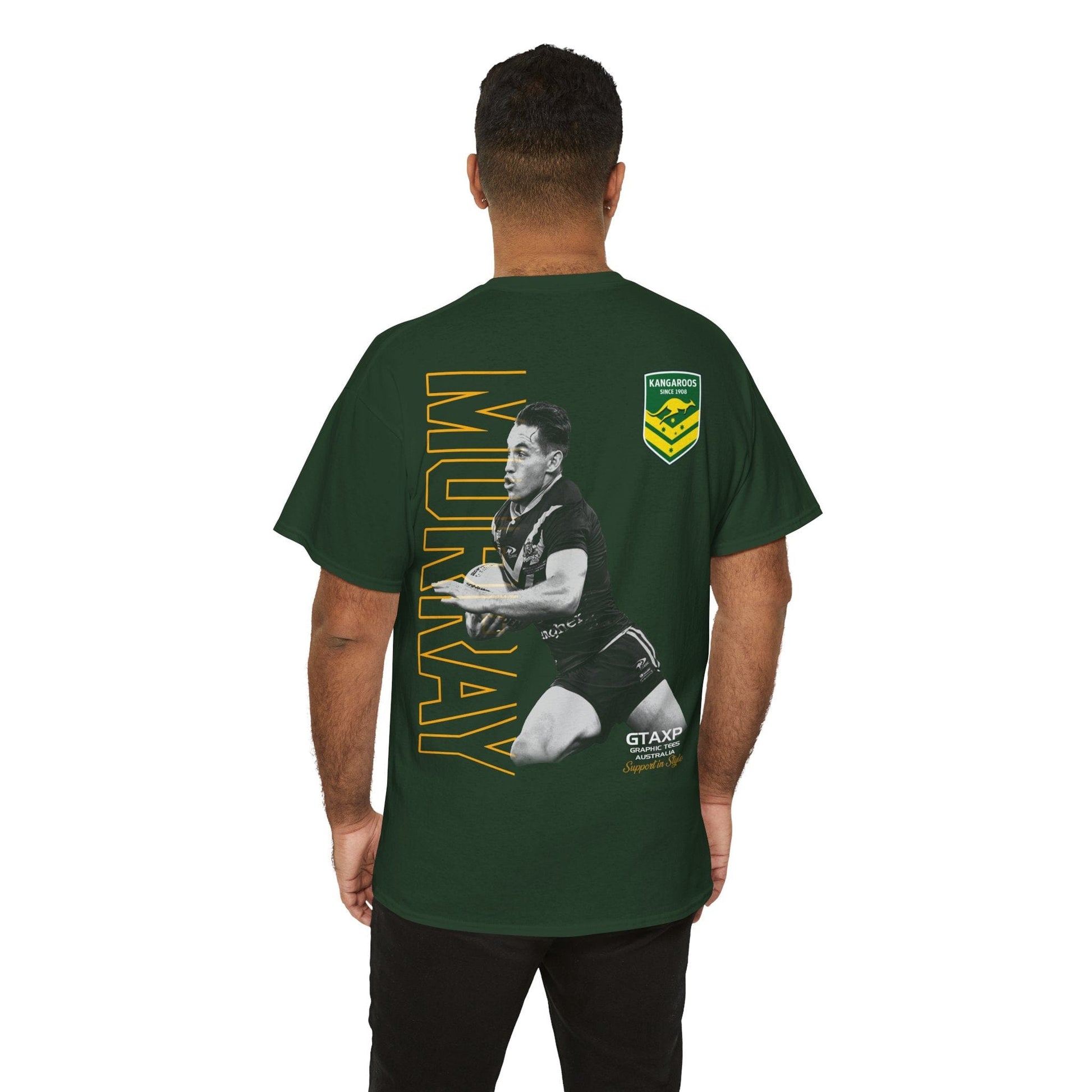 Cameron Murray Kangaroos TShirt Printify Forest Green / S Graphic T-Shirt Australia -  Cool Graphic T-Shirts Online - 