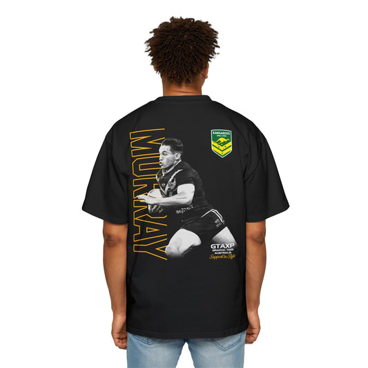 Cameron Murray Kangaroos Oversized Tee Printify Black / S Graphic T-Shirt Australia -  Cool Graphic T-Shirts Online - 