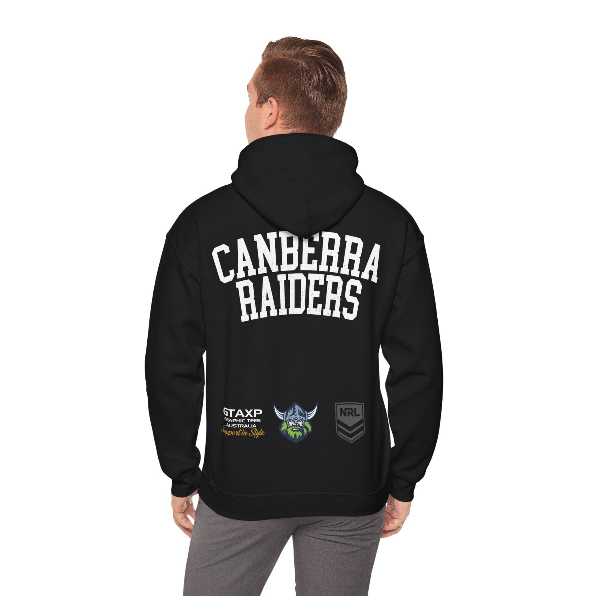 Canberra Raiders NRL Hoodie Printify Black / S Graphic T-Shirt Australia -  Cool Graphic T-Shirts Online - 