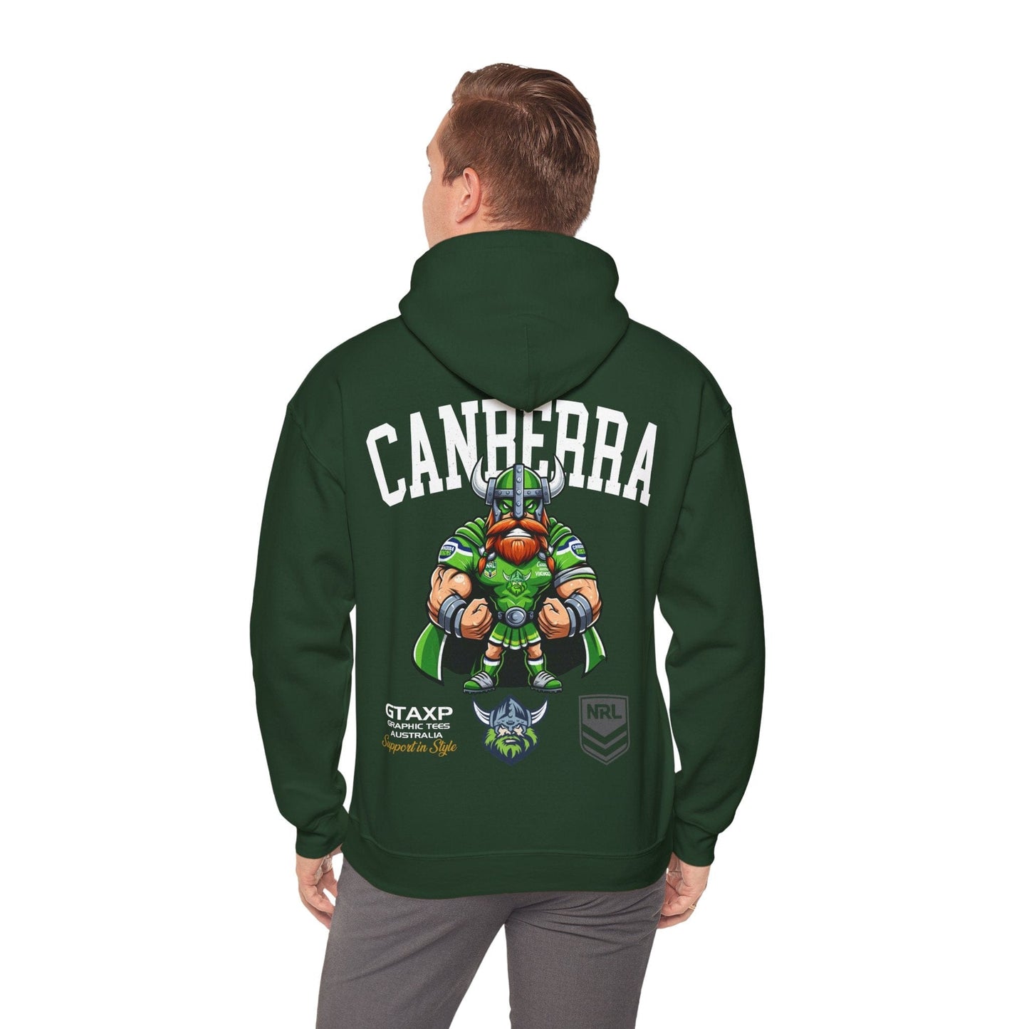 Canberra Raiders Victor Hoodie Printify Forest Green / S Graphic T-Shirt Australia -  Cool Graphic T-Shirts Online - 