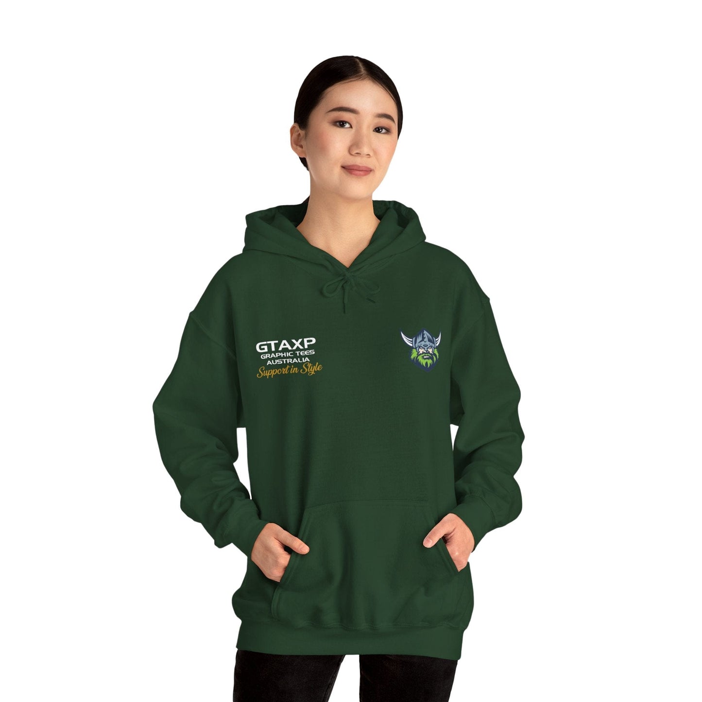 Canberra Raiders Victor Hoodie Printify Graphic T-Shirt Australia -  Cool Graphic T-Shirts Online - 