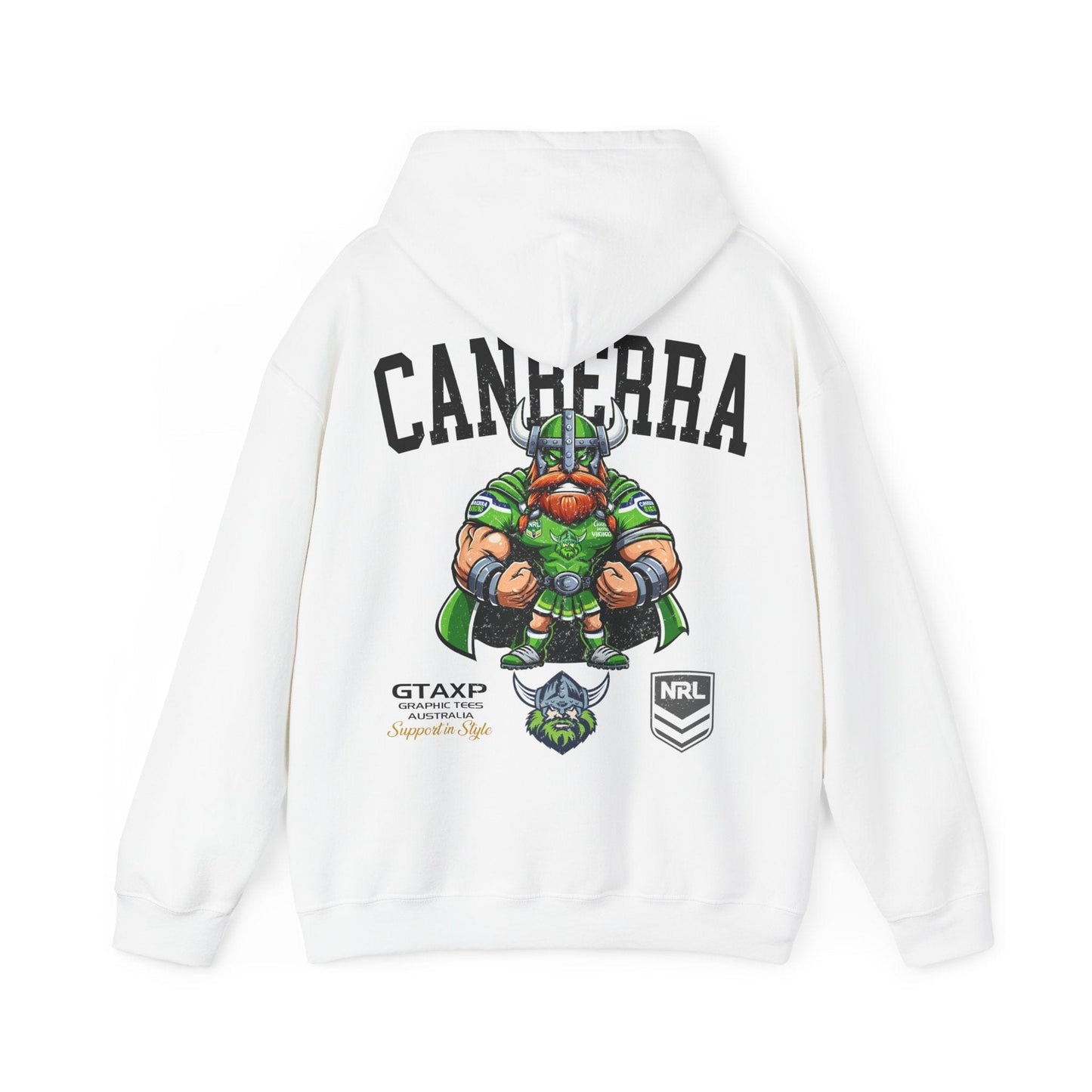 Canberra Raiders Victor Hoodie Printify Graphic T-Shirt Australia -  Cool Graphic T-Shirts Online - 