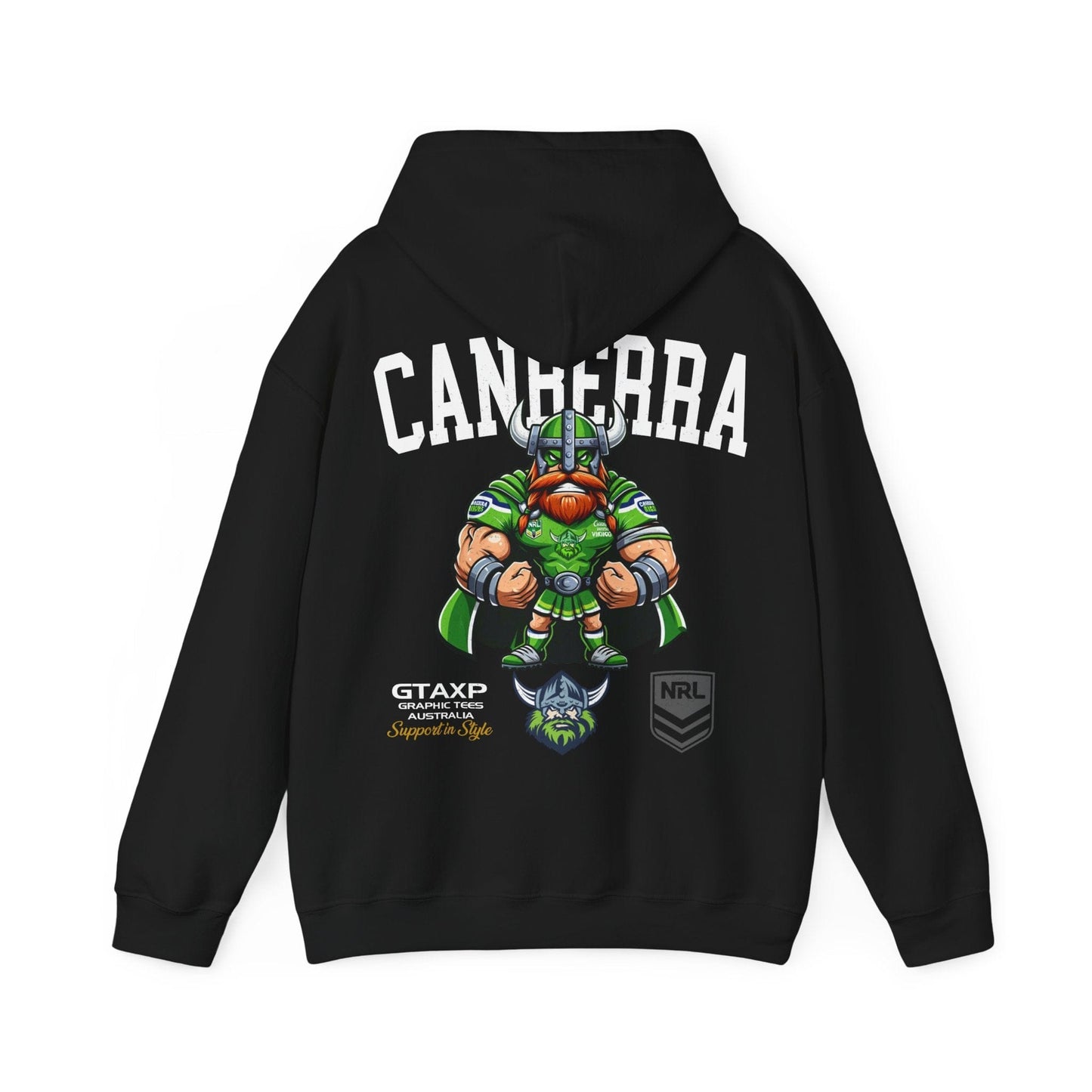 Canberra Raiders Victor Hoodie Printify Graphic T-Shirt Australia -  Cool Graphic T-Shirts Online - 