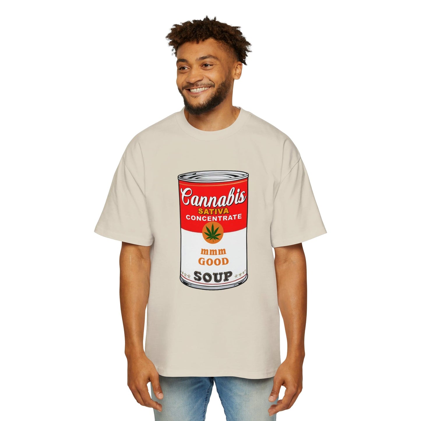 Cannabis Soup Parody Oversized Tee Graphic Tees Australia Graphic T-Shirt Australia -  Cool Graphic T-Shirts Online -  Cannabis Soup Parody Oversized Tee | Funny Graphic T-Shirt Australia