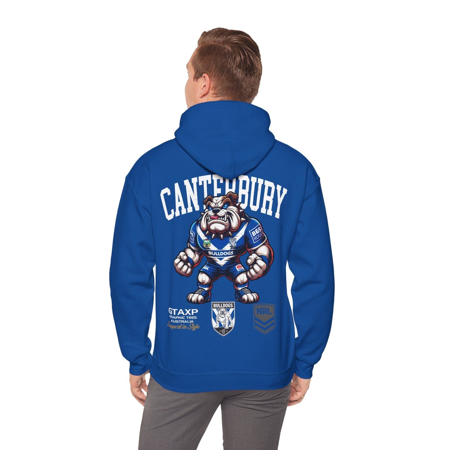 Canterbury Bulldogs Brutus Hoodie Printify Royal / S Graphic T-Shirt Australia -  Cool Graphic T-Shirts Online - 