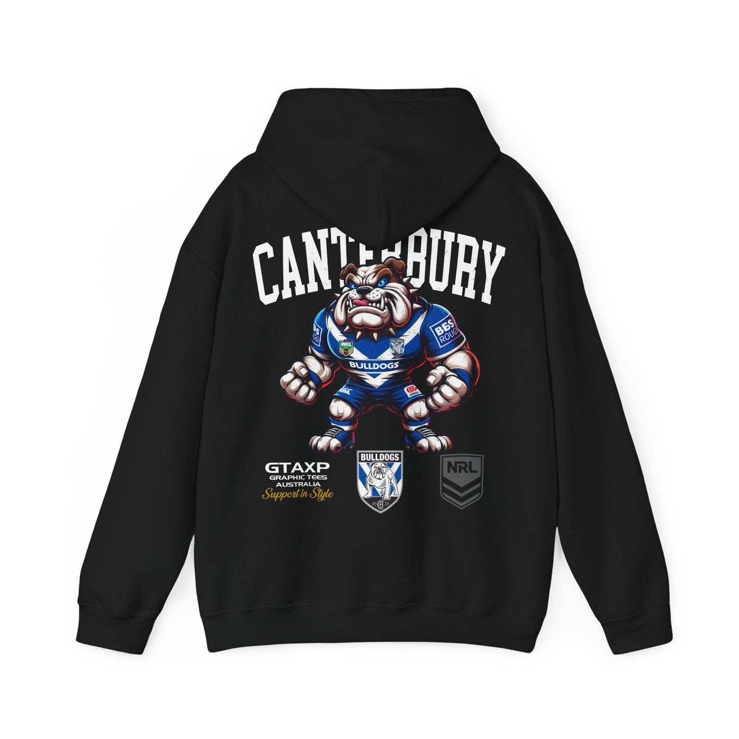 Canterbury Bulldogs Brutus Hoodie Printify Graphic T-Shirt Australia -  Cool Graphic T-Shirts Online - 