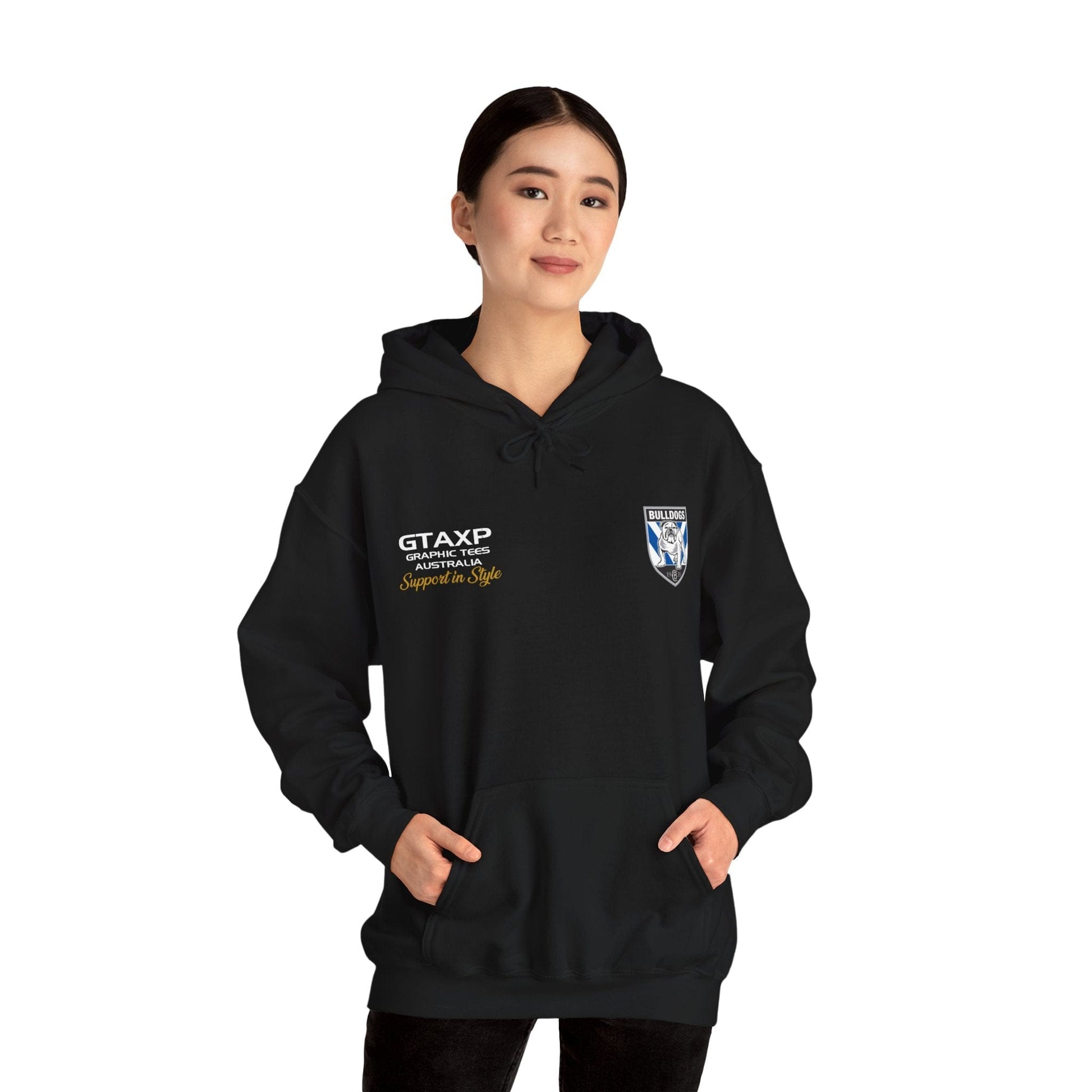 Canterbury Bulldogs Brutus Hoodie Printify Graphic T-Shirt Australia -  Cool Graphic T-Shirts Online - 