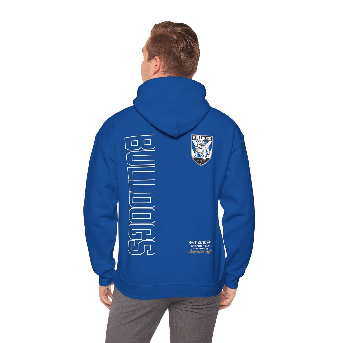 Canterbury Bulldogs Duo Hoodie Printify Royal / S Graphic T-Shirt Australia -  Cool Graphic T-Shirts Online - 