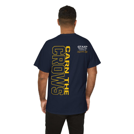 Carn The Crows T-Shirt Graphic Tees Australia Navy / S Graphic T-Shirt Australia -  Cool Graphic T-Shirts Online -  Carn The Crows T-Shirt | Adelaide Footy Fan Gear