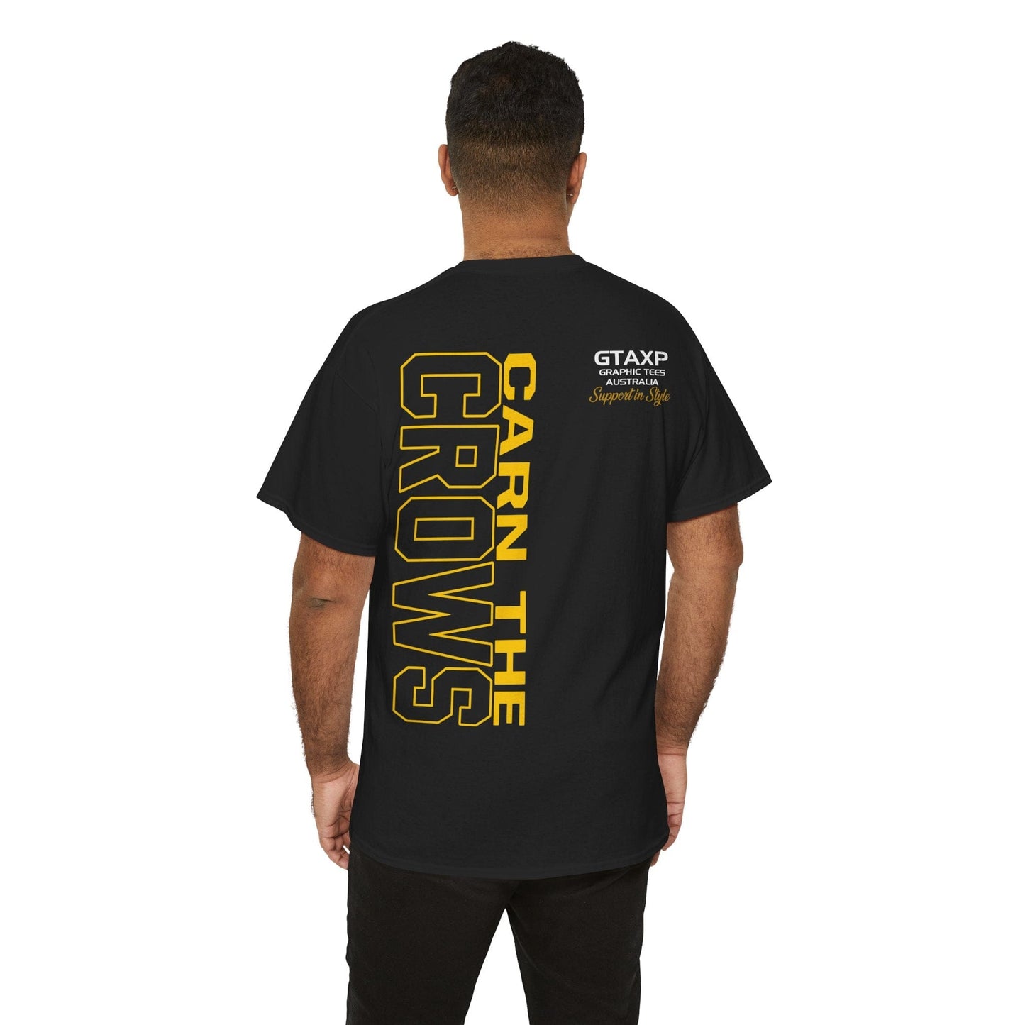 Carn The Crows T-Shirt Graphic Tees Australia Black / S Graphic T-Shirt Australia -  Cool Graphic T-Shirts Online -  Carn The Crows T-Shirt | Adelaide Footy Fan Gear