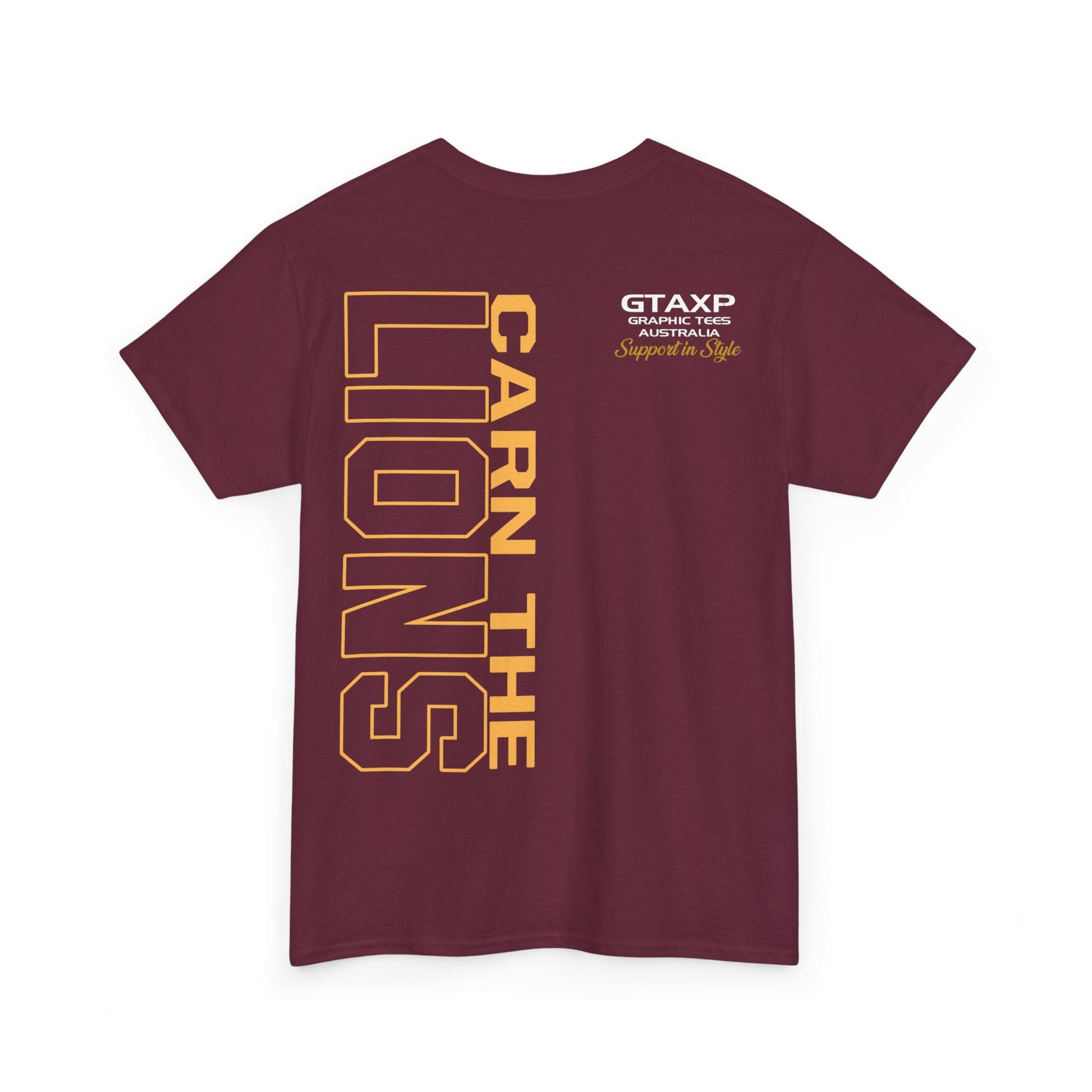 Carn The Lions Graphic Tee Graphic Tees Australia Graphic T-Shirt Australia -  Cool Graphic T-Shirts Online -  Carn The Lions T-Shirt | Australian Footy Fan Gear