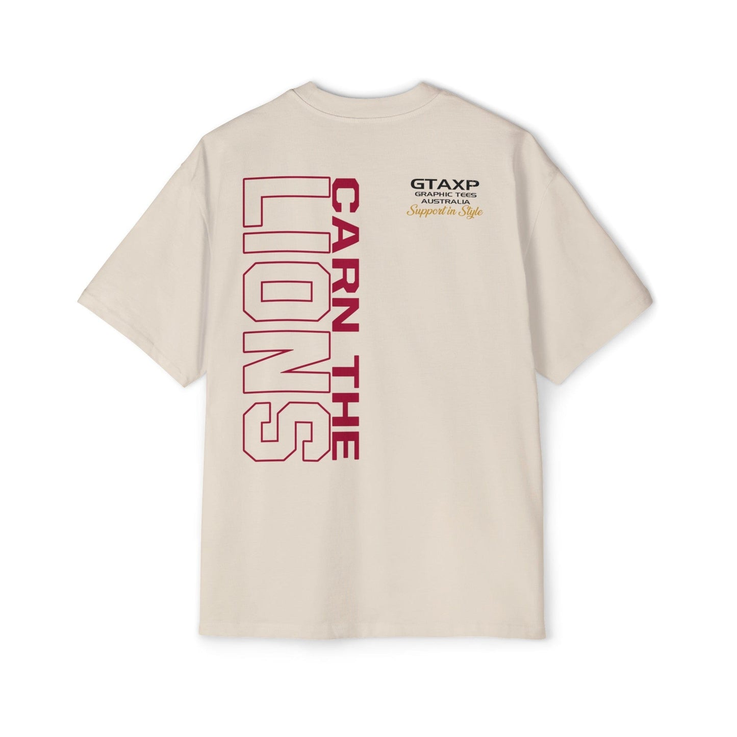 Carn The Lions Oversized Tee Graphic Tees Australia Graphic T-Shirt Australia -  Cool Graphic T-Shirts Online -  Carn The Lions Oversized Tee | Brisbane Lions Merch