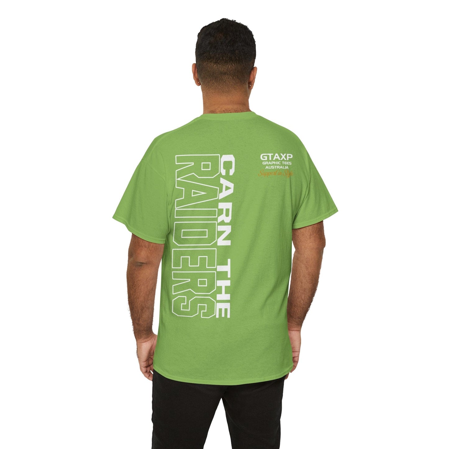 Carn The Raiders Graphic Tee Graphic Tees Australia Lime / S Graphic T-Shirt Australia -  Cool Graphic T-Shirts Online -  Carn The Raiders T Shirt | Rugby League Tees