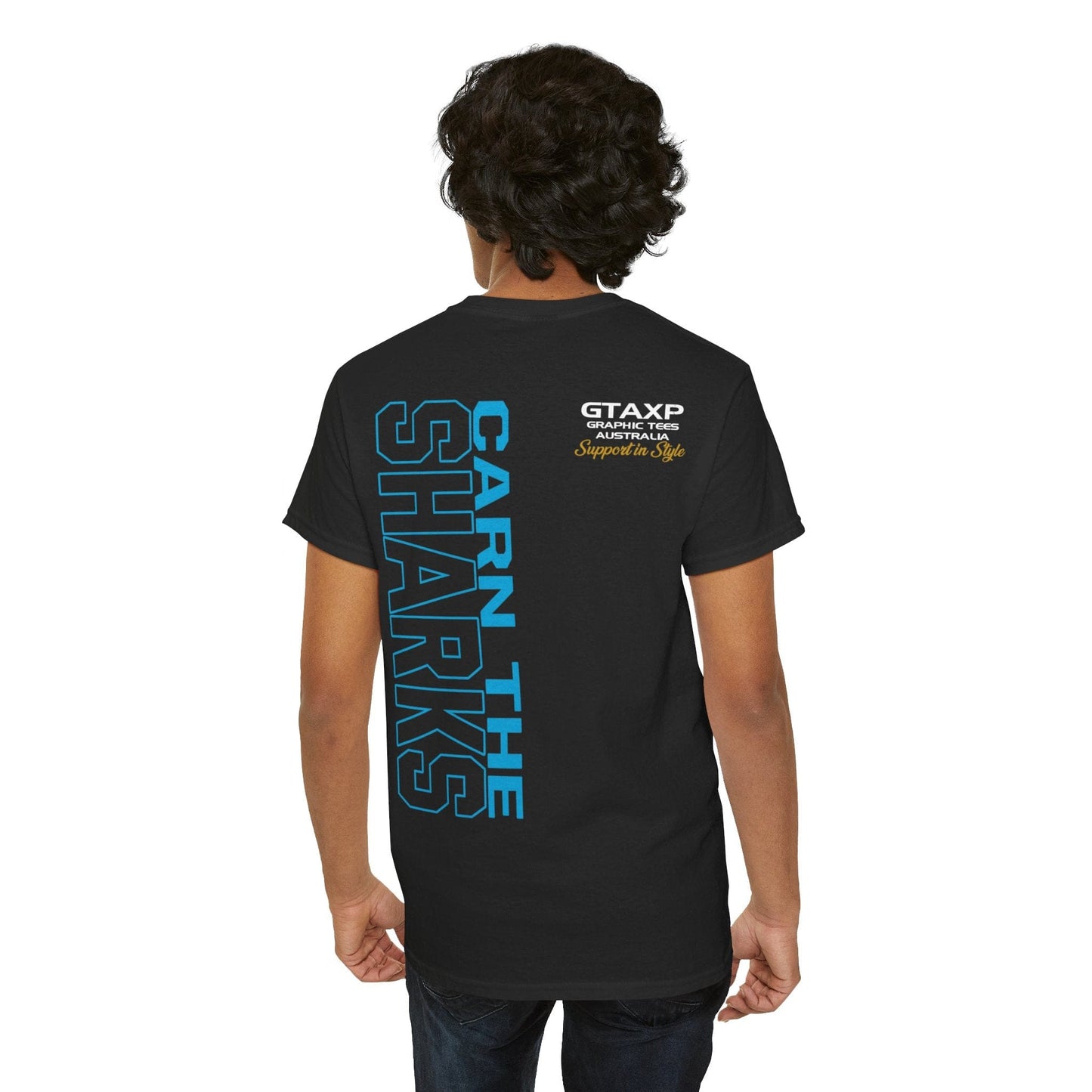 Carn The Sharks Graphic Tee Graphic Tees Australia Graphic T-Shirt Australia -  Cool Graphic T-Shirts Online -  Carn The Sharks T Shirt | Rugby League Supporters Gear