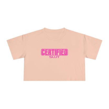 Certified Slut Crop Tee Graphic Tees Australia Graphic T-Shirt Australia -  Cool Graphic T-Shirts Online -  Certified Slut Crop Tee | Womens Graphic T-Shirts