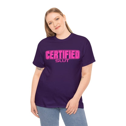 Certified Slut Graphic Tee Graphic Tees Australia Purple / S Graphic T-Shirt Australia -  Cool Graphic T-Shirts Online -  Certified Slut T-Shirt | Rude & Offensive T-Shirts Australia