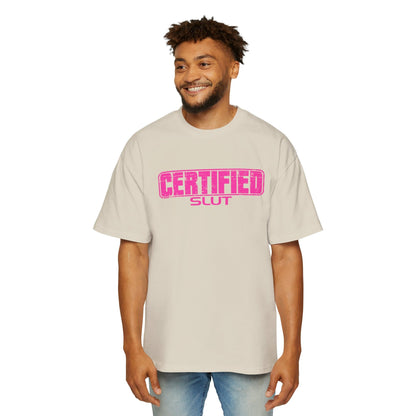 Certified Slut Oversized Tee Graphic Tees Australia Ecru / S Graphic T-Shirt Australia -  Cool Graphic T-Shirts Online -  Certified Slut Oversized Tee | 80's Graphic T-Shirts Australia