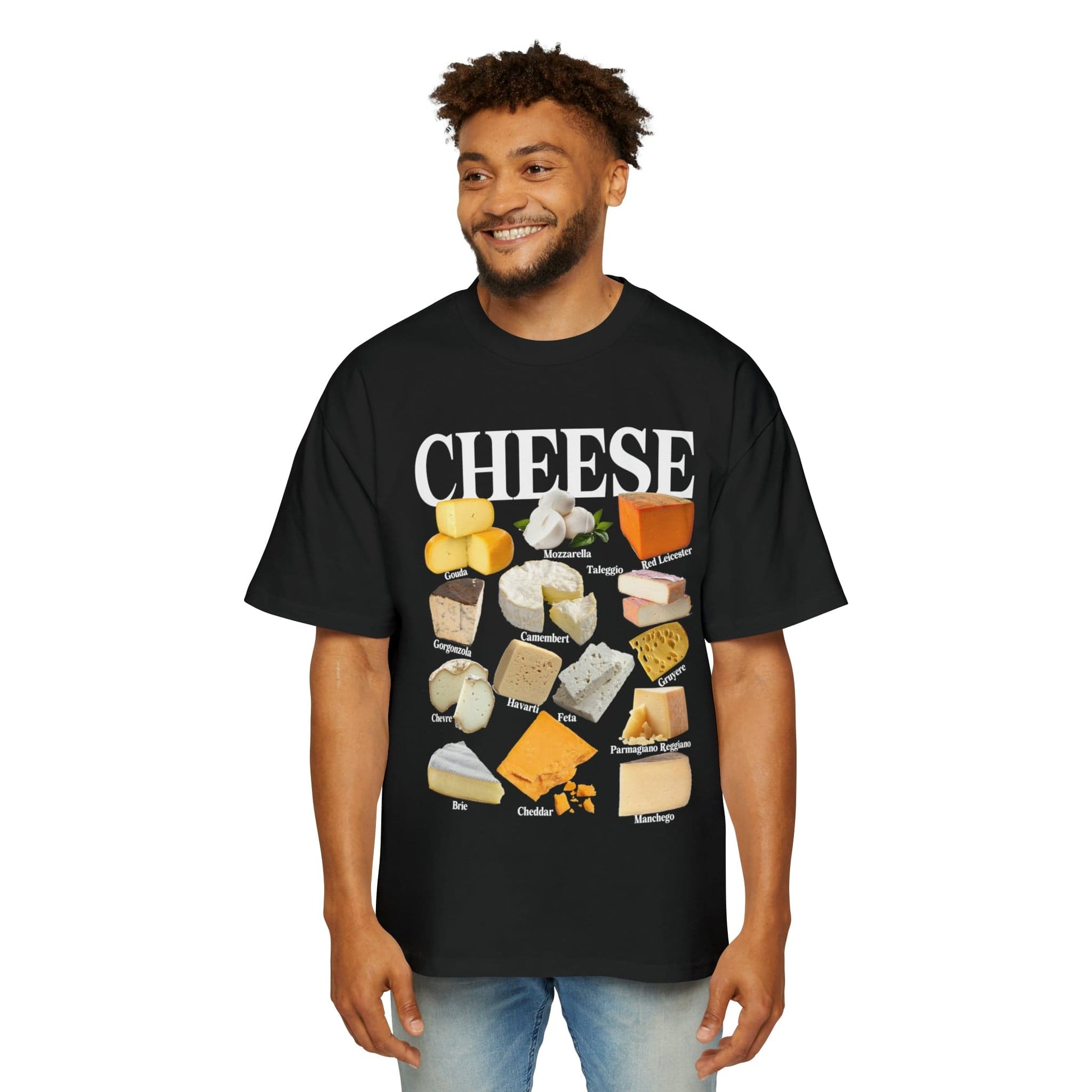 Cheese Homage Oversized Tee Graphic Tees Australia Black / S Graphic T-Shirt Australia -  Cool Graphic T-Shirts Online -  Cheese Homage Oversized Tee | 80's Graphic Tees Australia