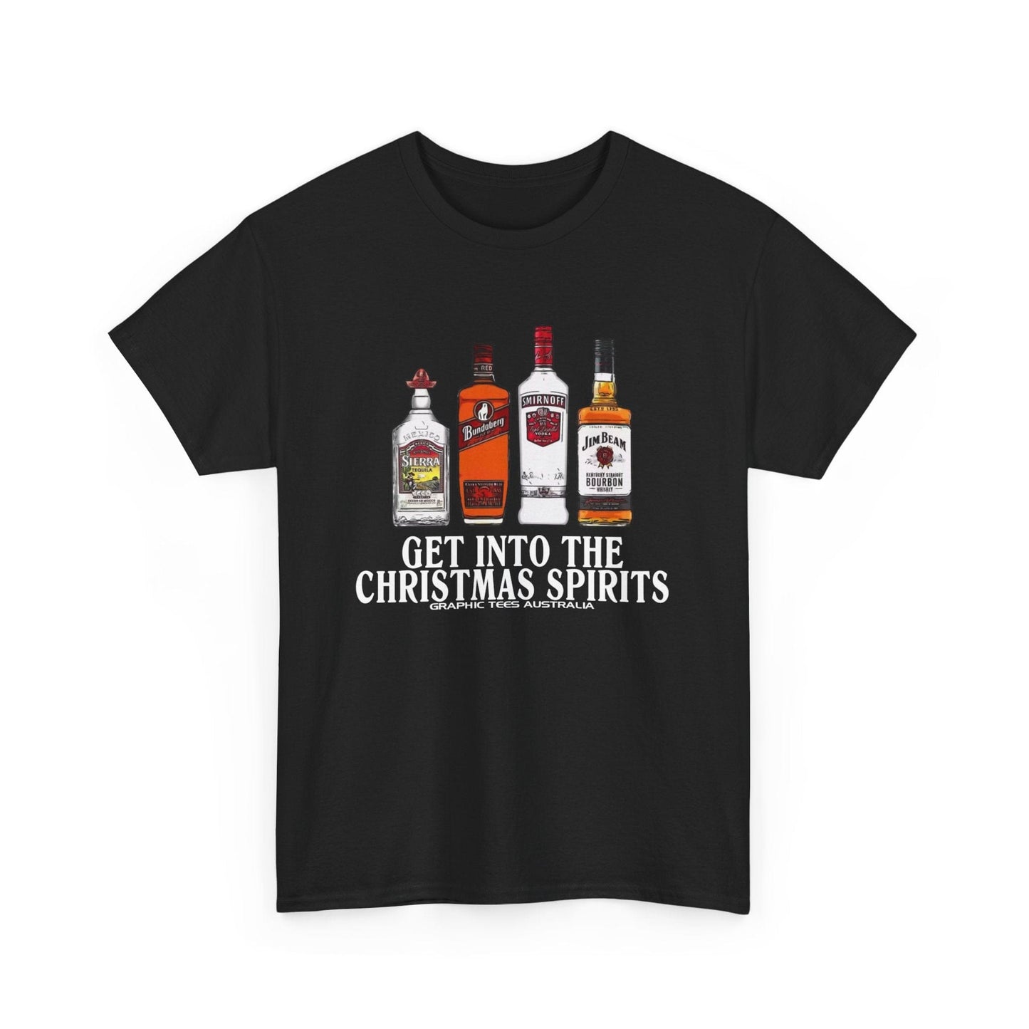 Christmas Spirits Tshirt Printify Graphic T-Shirt Australia -  Cool Graphic T-Shirts Online - 