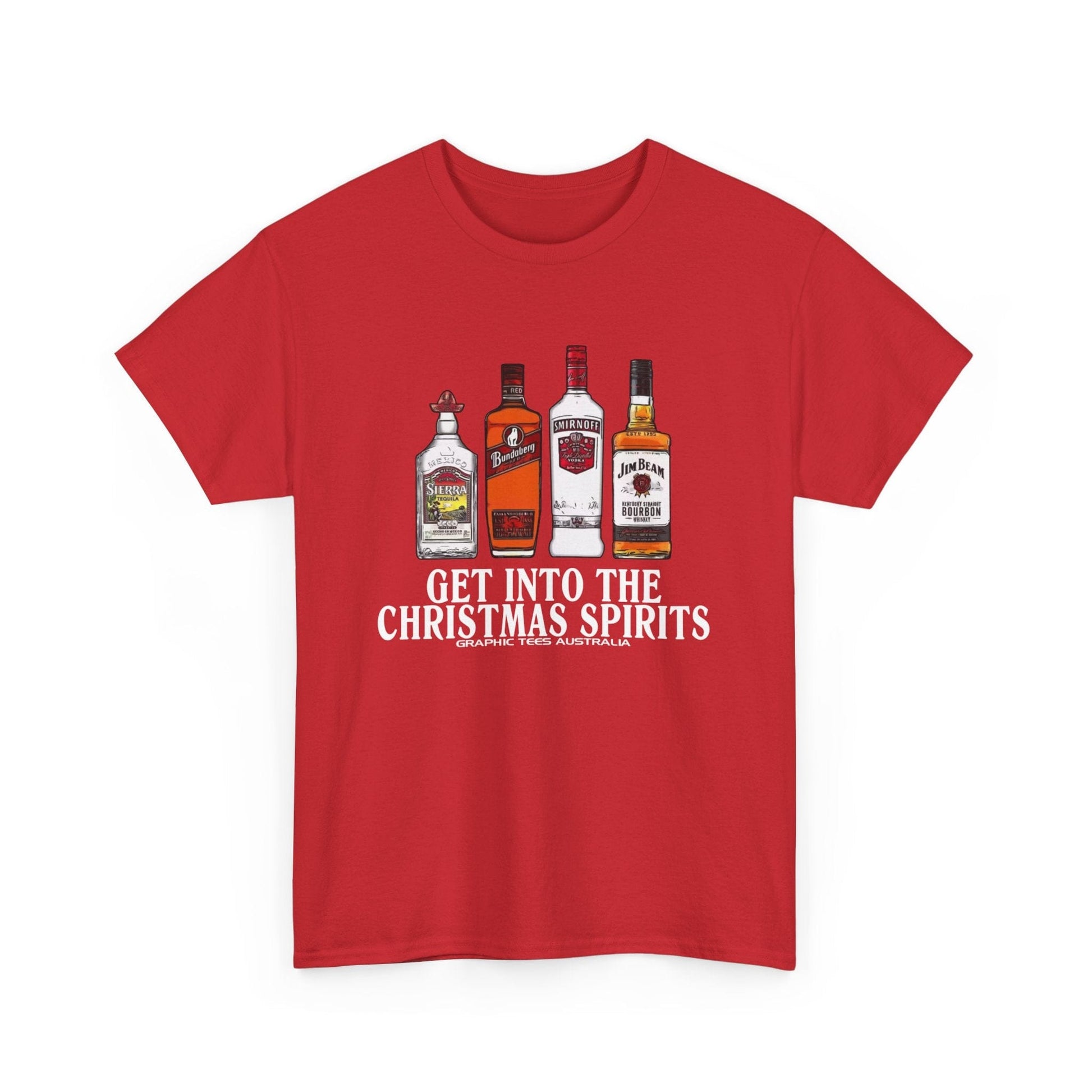 Christmas Spirits Tshirt Printify Graphic T-Shirt Australia -  Cool Graphic T-Shirts Online - 