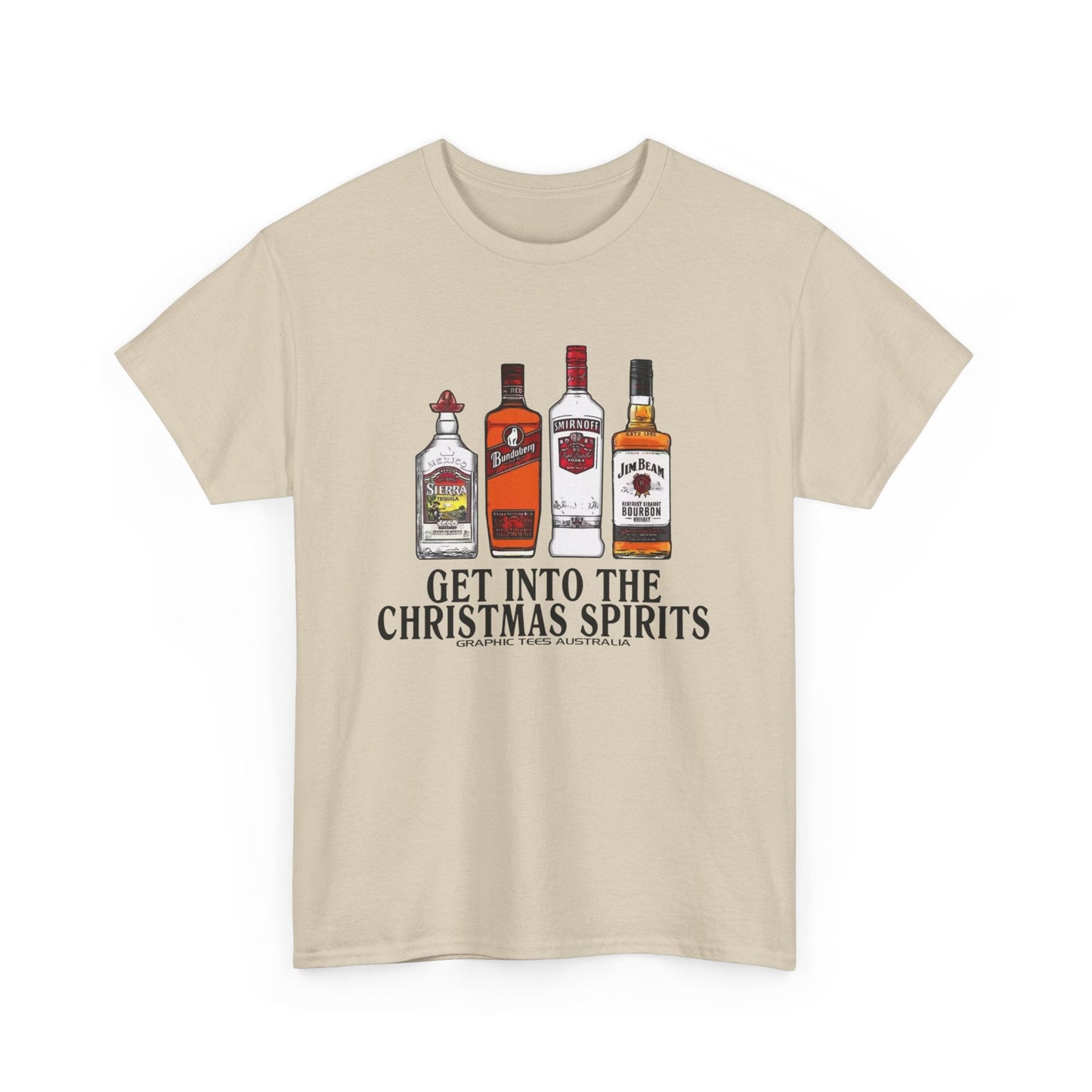 Christmas Spirits Tshirt Printify Graphic T-Shirt Australia -  Cool Graphic T-Shirts Online - 