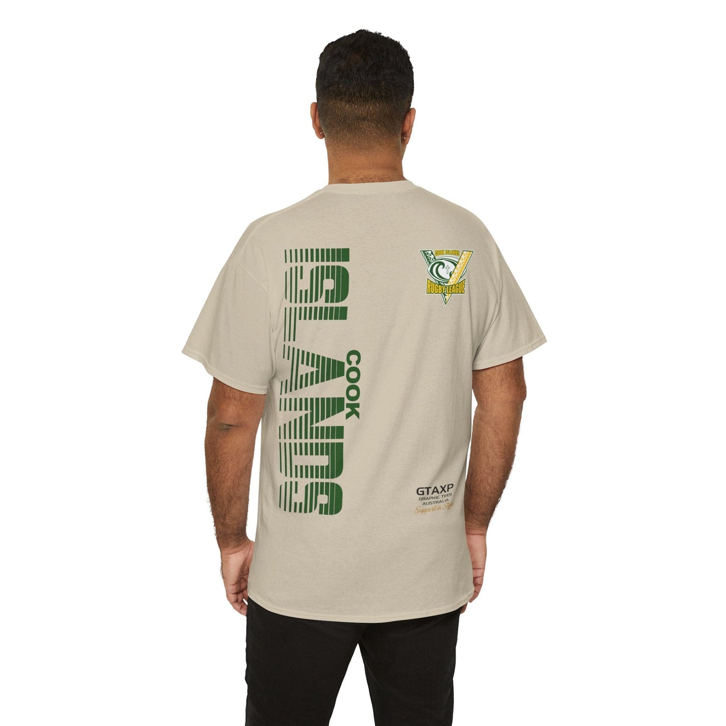 Cook Islands World Cup Graphic Tee Graphic Tees Australia Sand / S Graphic T-Shirt Australia -  Cool Graphic T-Shirts Online -  Cook Islands World Cup T-Shirt | Rugby League World Cup Merchandise