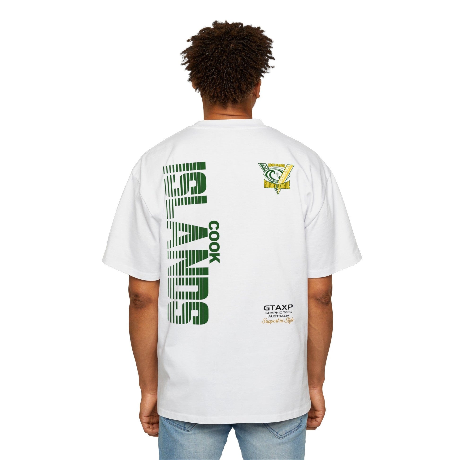 Cook Islands World Cup Oversized Tee Graphic Tees Australia White / S Graphic T-Shirt Australia -  Cool Graphic T-Shirts Online -  Cook Islands World Cup Oversized Tee | Rugby League World Cup T-Shirt