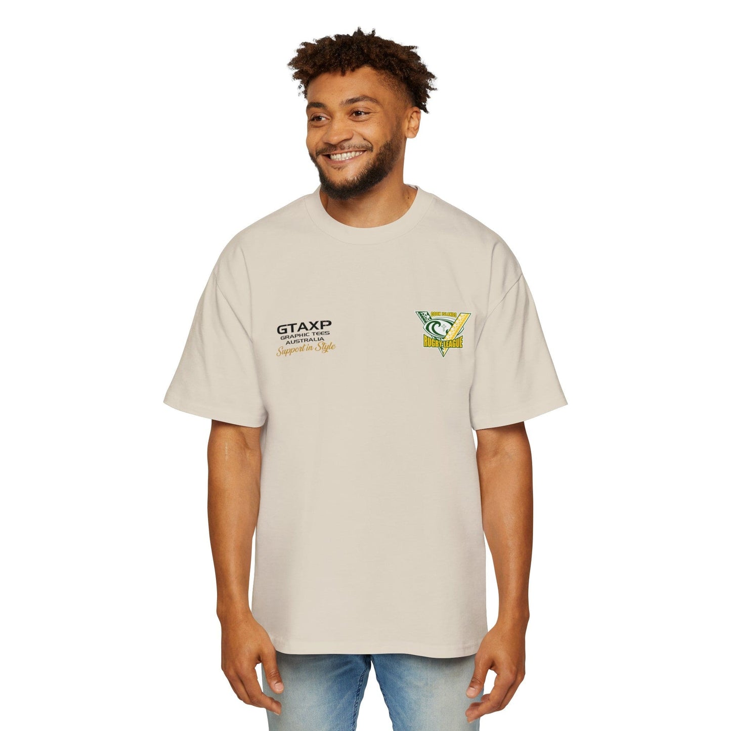 Cook Islands World Cup Oversized Tee Graphic Tees Australia Graphic T-Shirt Australia -  Cool Graphic T-Shirts Online -  Cook Islands World Cup Oversized Tee | Rugby League World Cup T-Shirt