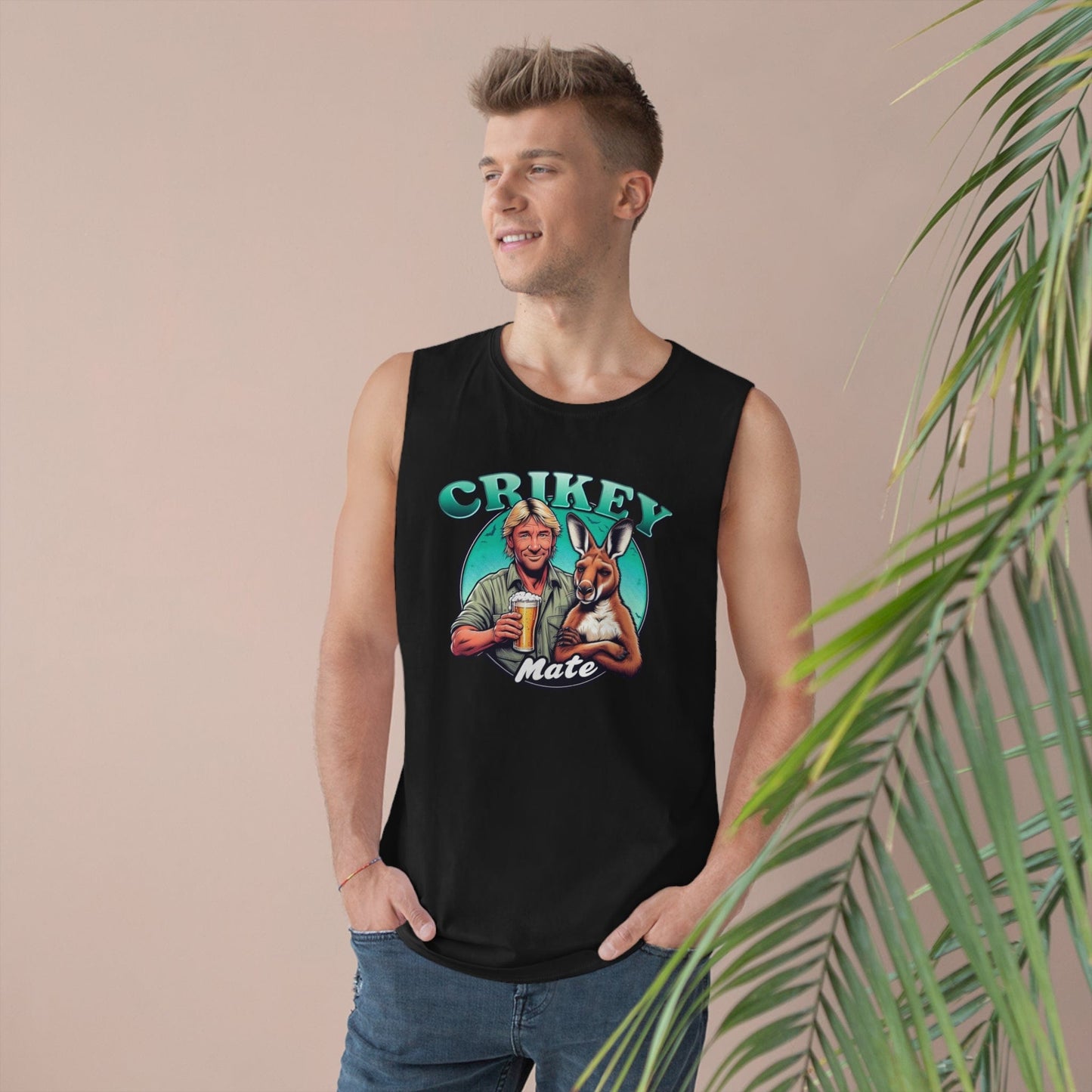 Crikey Mate Tank Top Graphic Tees Australia Black / XS Graphic T-Shirt Australia -  Cool Graphic T-Shirts Online -  Crikey Mate Tank Top | Tank Tops & Singlets Australia