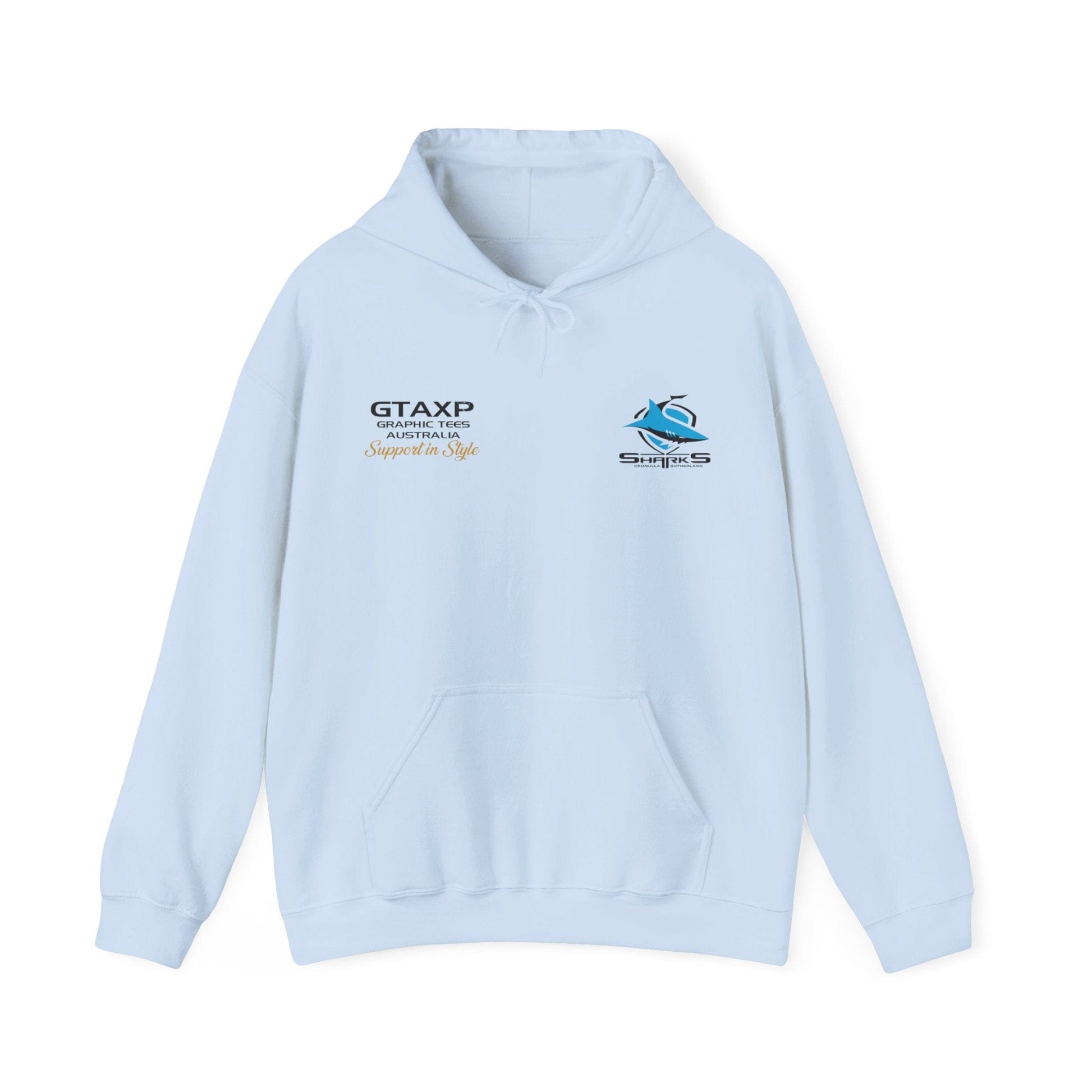 Cronulla Sharks Duo Hoodie Printify Graphic T-Shirt Australia -  Cool Graphic T-Shirts Online - 