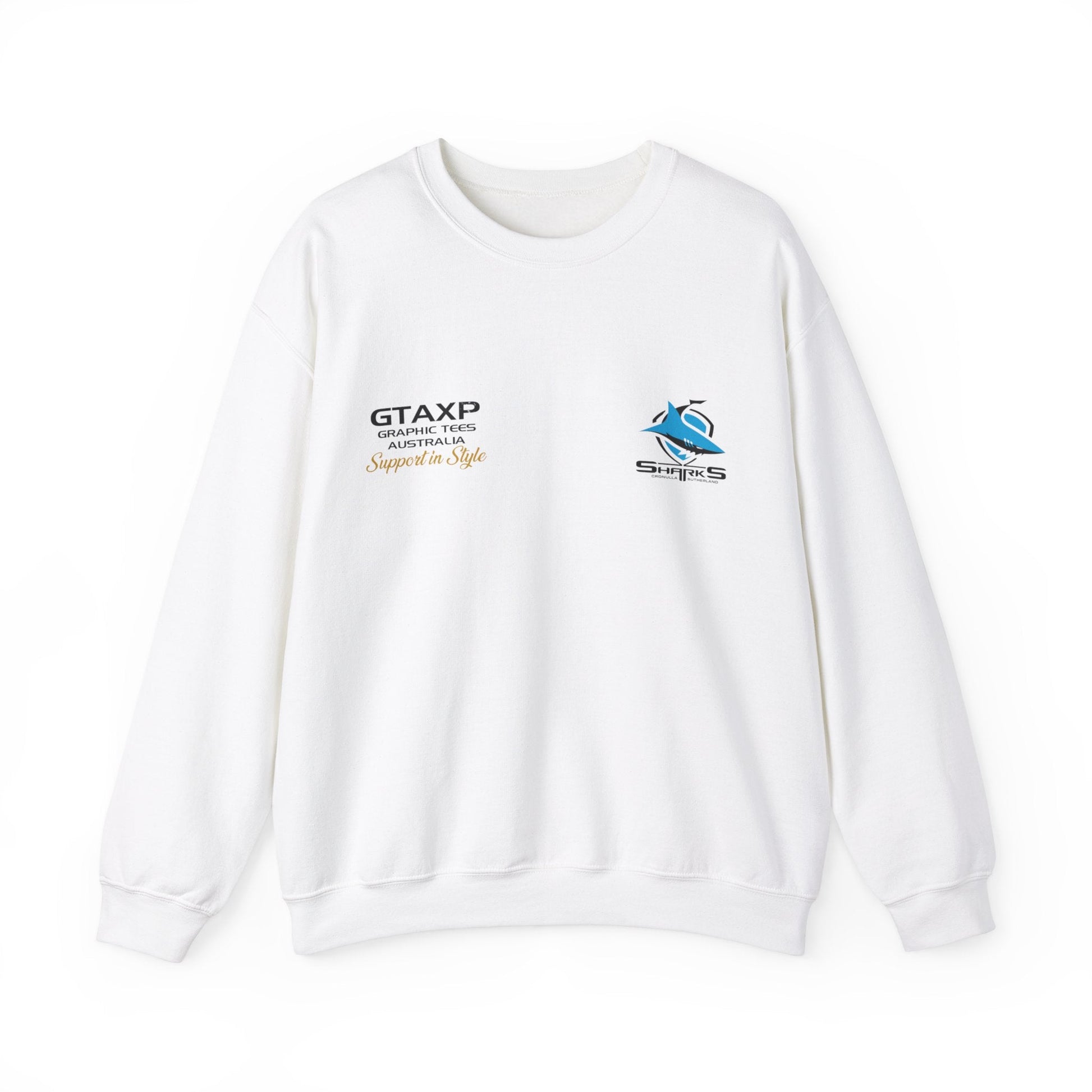 Cronulla Sharks Duo Jumper Graphic Tees Australia Graphic T-Shirt Australia -  Cool Graphic T-Shirts Online -  Cronulla Sharks Duo Jumper | Cronulla Sharks Crew Sweater