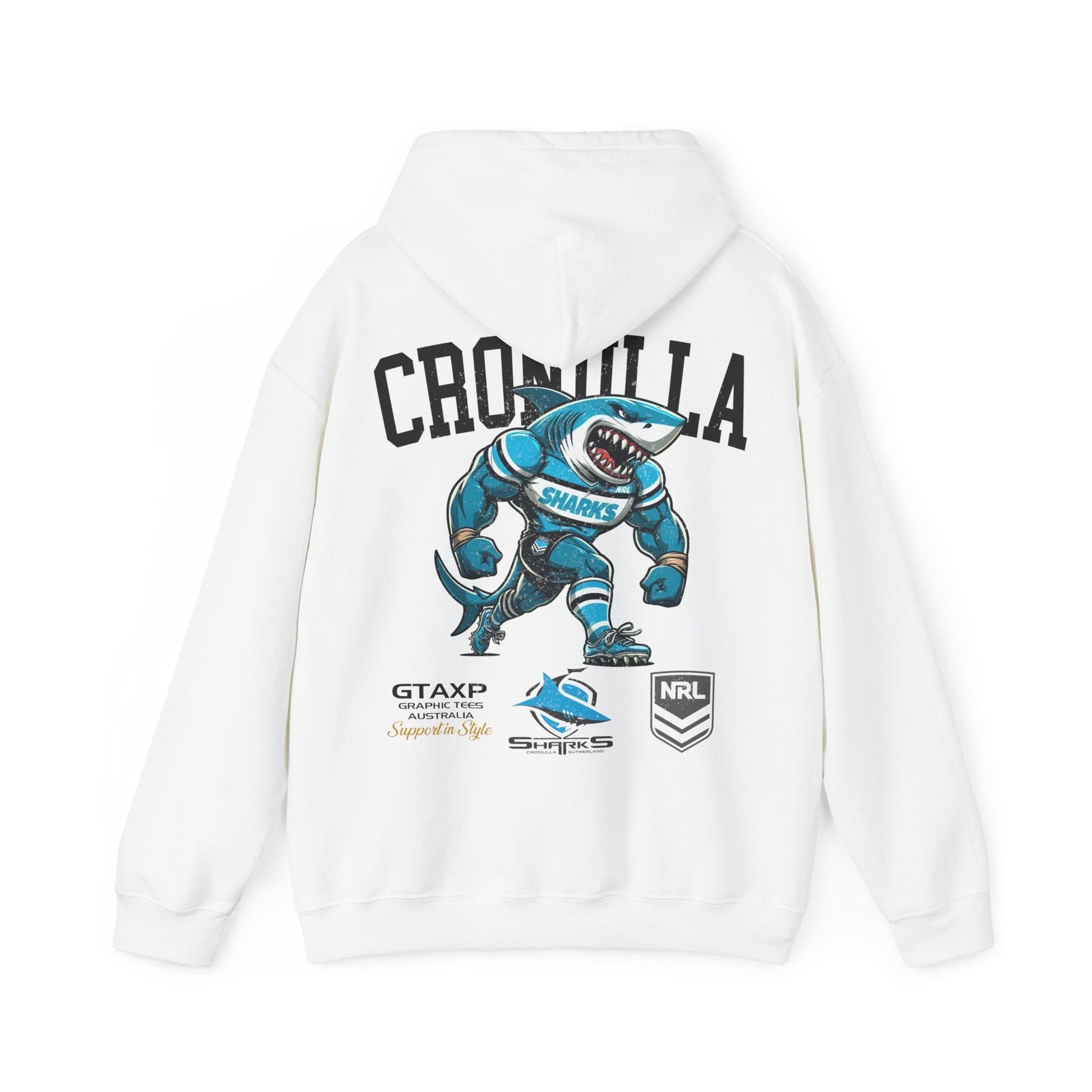 Cronulla Sharks Reefy Hoodie Printify Graphic T-Shirt Australia -  Cool Graphic T-Shirts Online - 