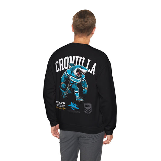 Cronulla Sharks Reefy Jumper Graphic Tees Australia Black / S Graphic T-Shirt Australia -  Cool Graphic T-Shirts Online -  Cronulla Sharks Reefy Jumper | Cronulla Sutherland Sharks Crew