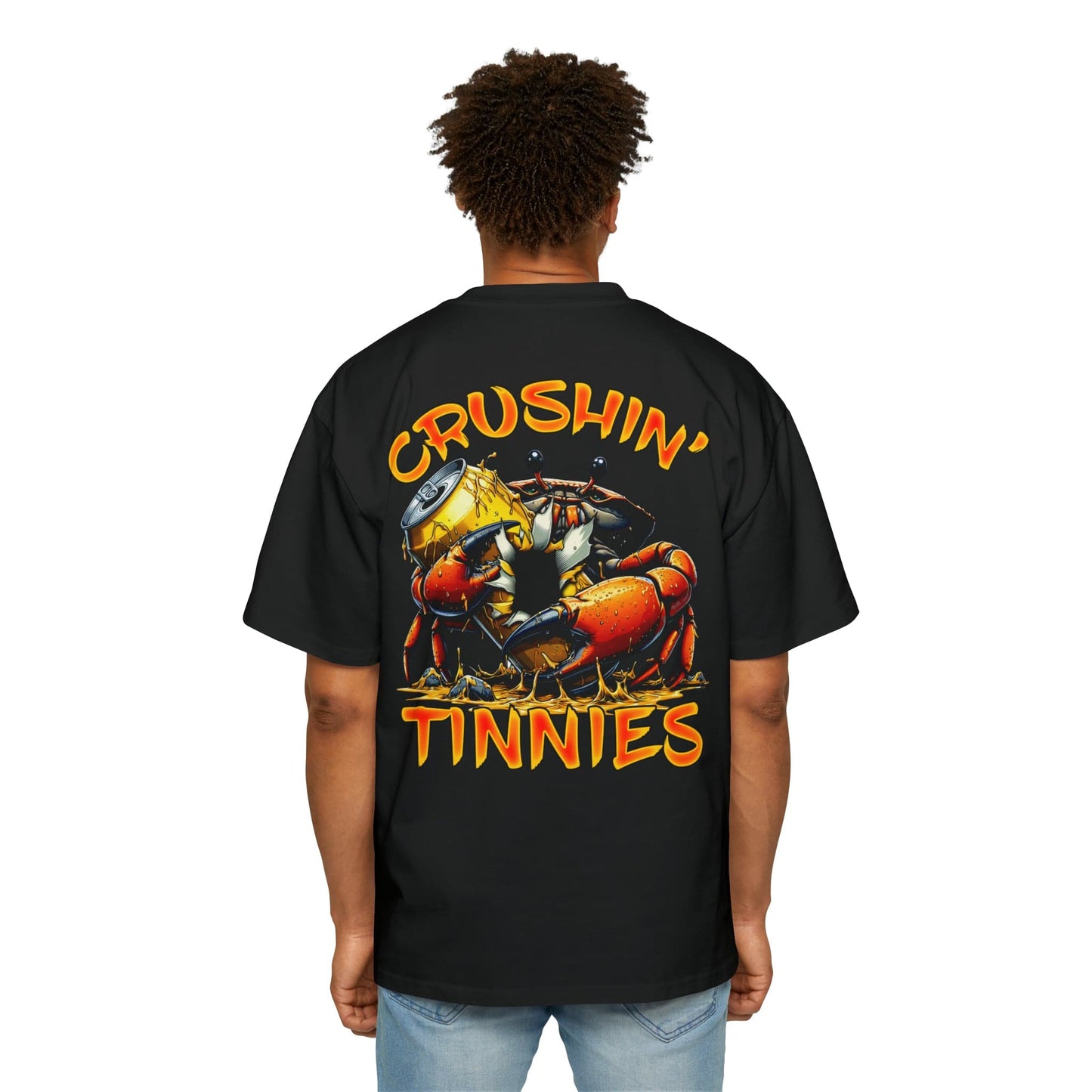 Crushin Tinnies Oversized Tee Graphic Tees Australia Graphic T-Shirt Australia -  Cool Graphic T-Shirts Online -  Crushin Tinnies Oversized Tee | Funny Beer T-Shirts Australia