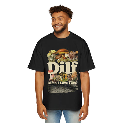 Damn I Love Fungi Oversized Tee Printify Black / S Graphic T-Shirt Australia -  Cool Graphic T-Shirts Online - 